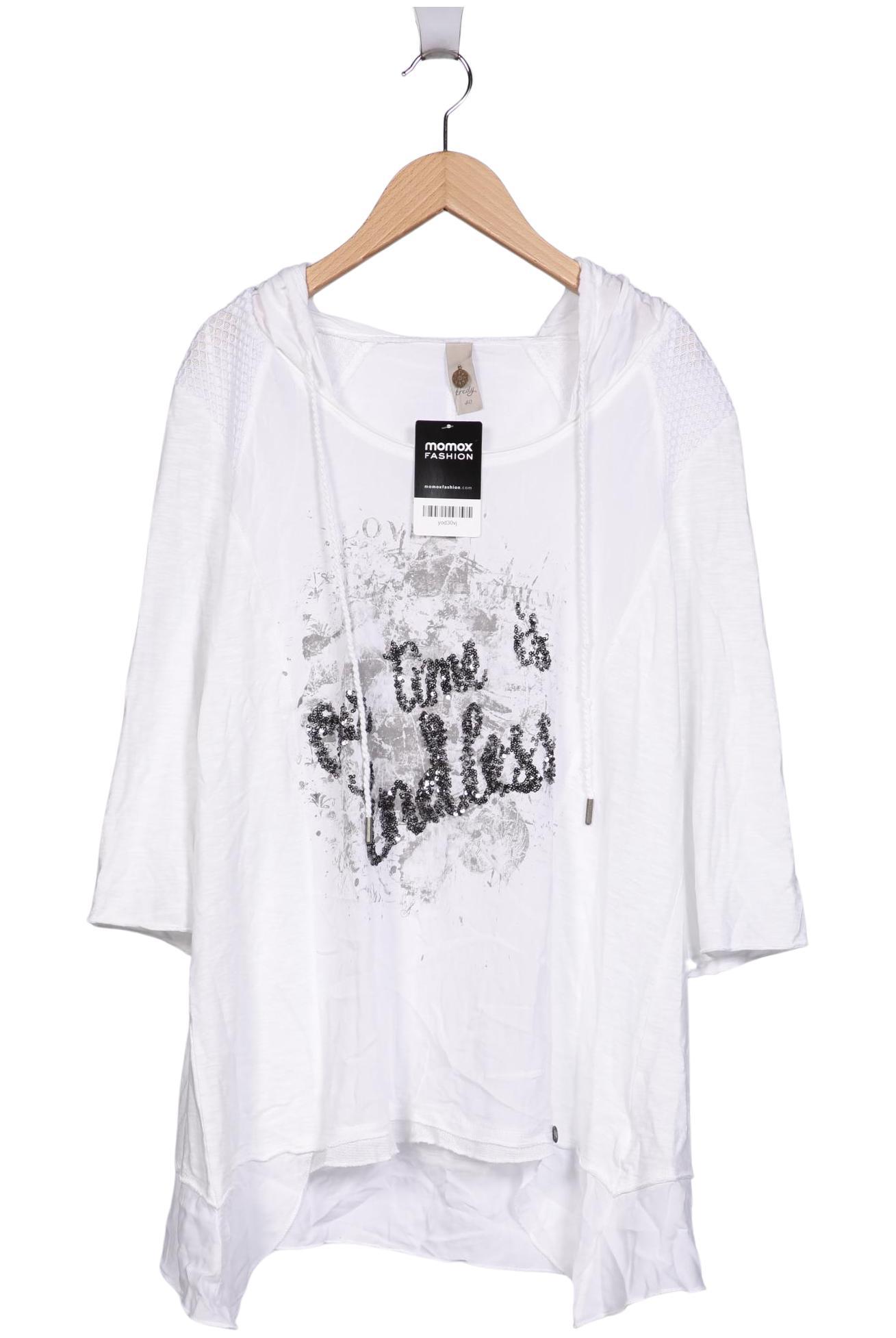 

tredy Damen Langarmshirt, weiß, Gr. 40