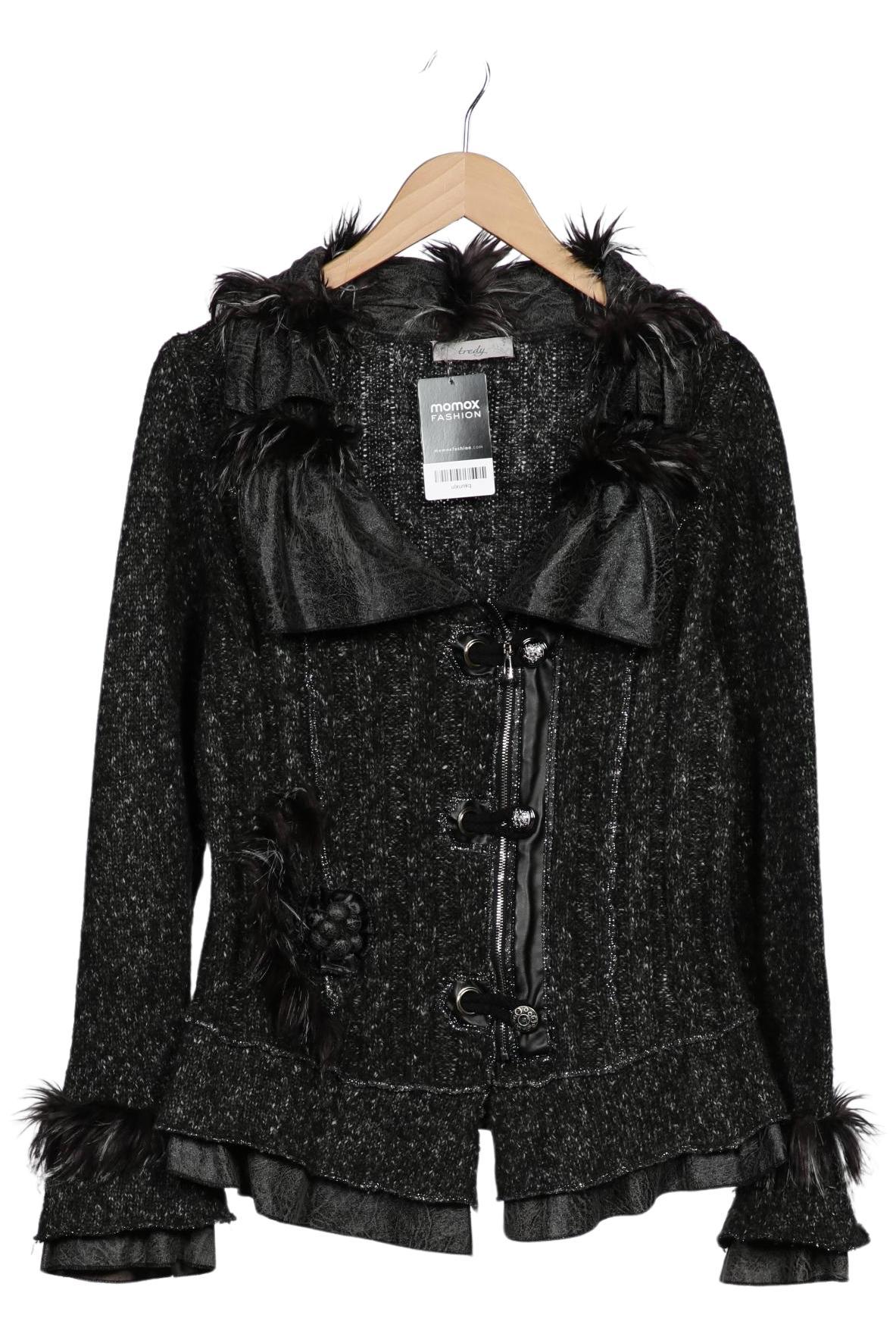 

tredy Damen Strickjacke, schwarz, Gr. 38