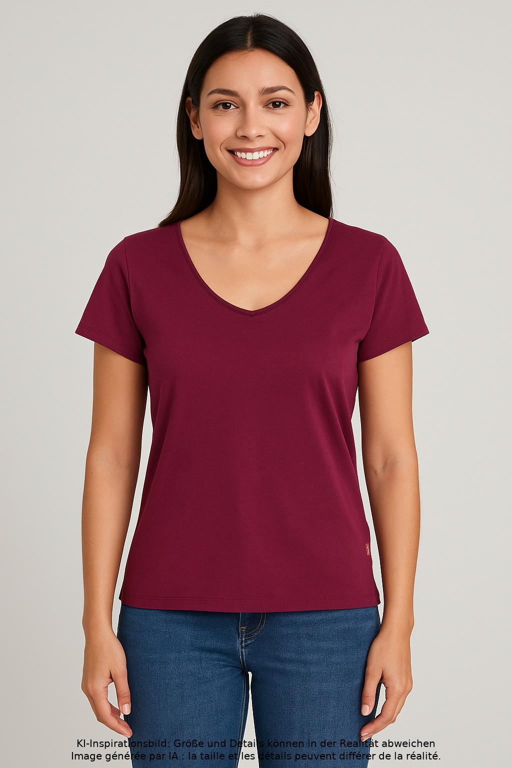 

tredy Damen T-Shirt, bordeaux, Gr. 40