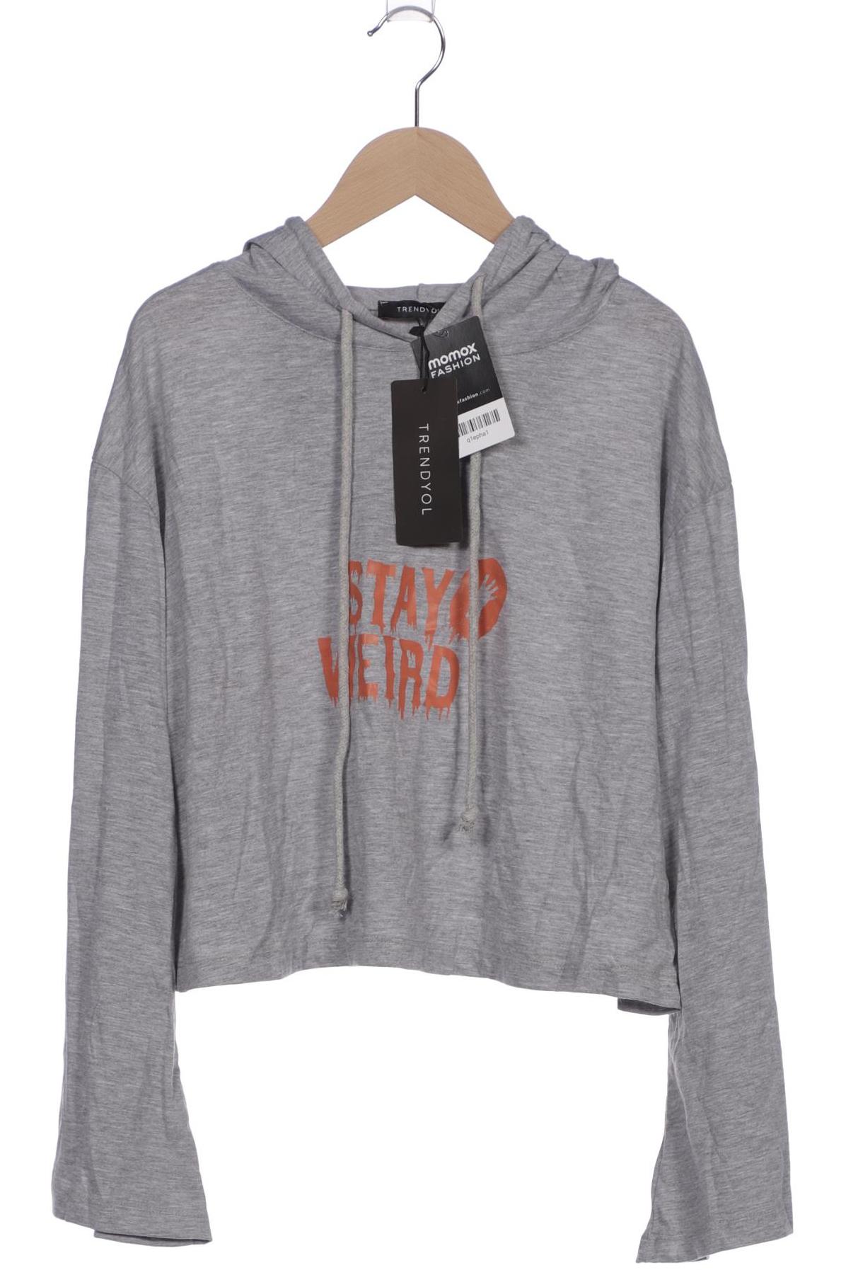 

Trendyol Damen Kapuzenpullover, grau, Gr. 42