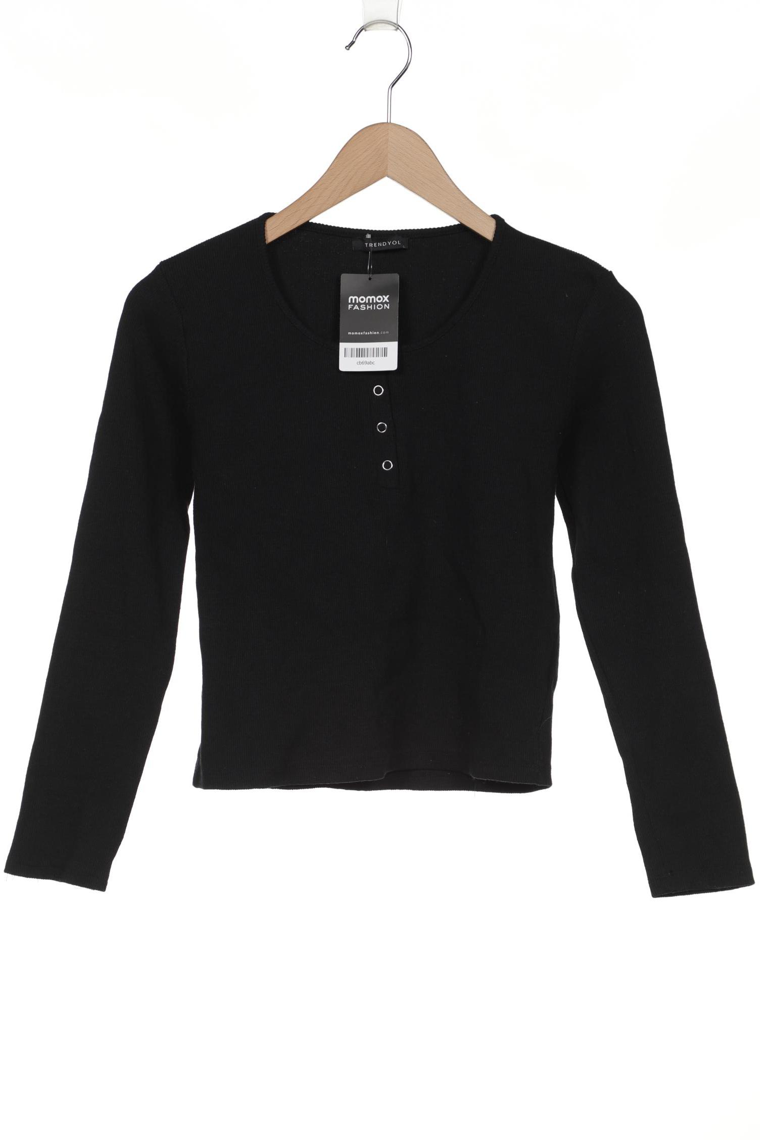

Trendyol Damen Langarmshirt, schwarz, Gr. 44