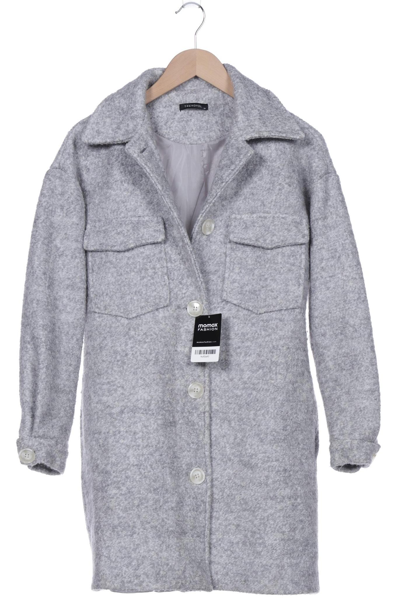 

Trendyol Damen Mantel, grau, Gr. 34