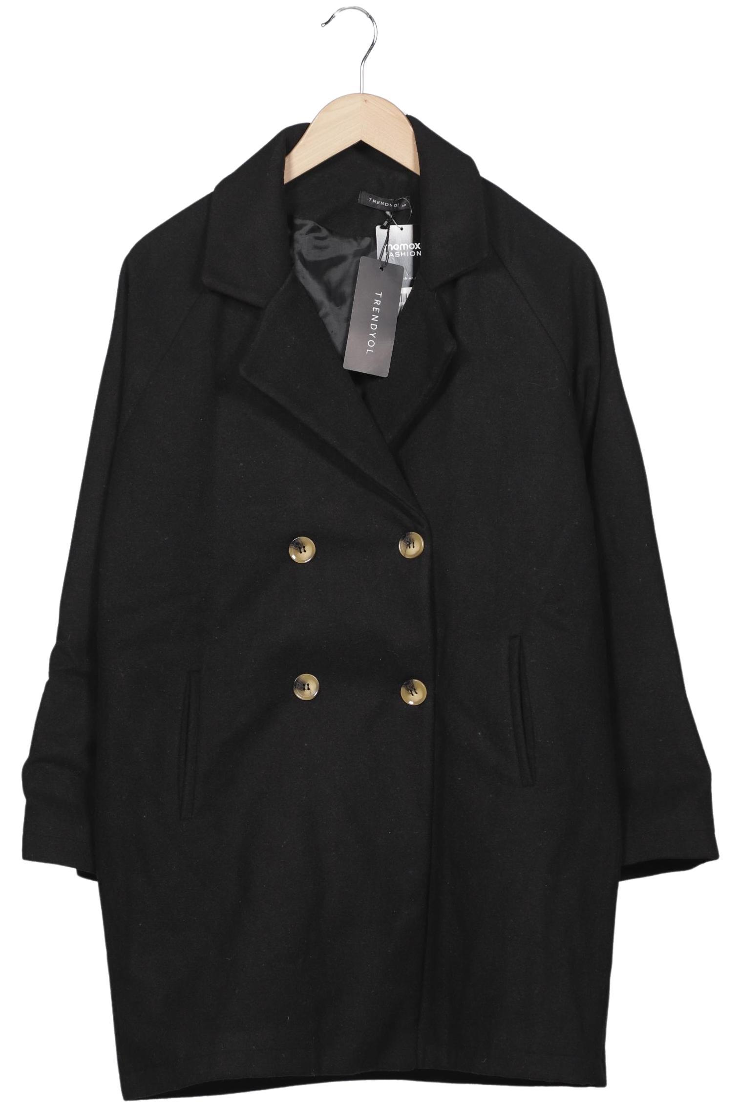 

Trendyol Damen Mantel, schwarz, Gr. 40