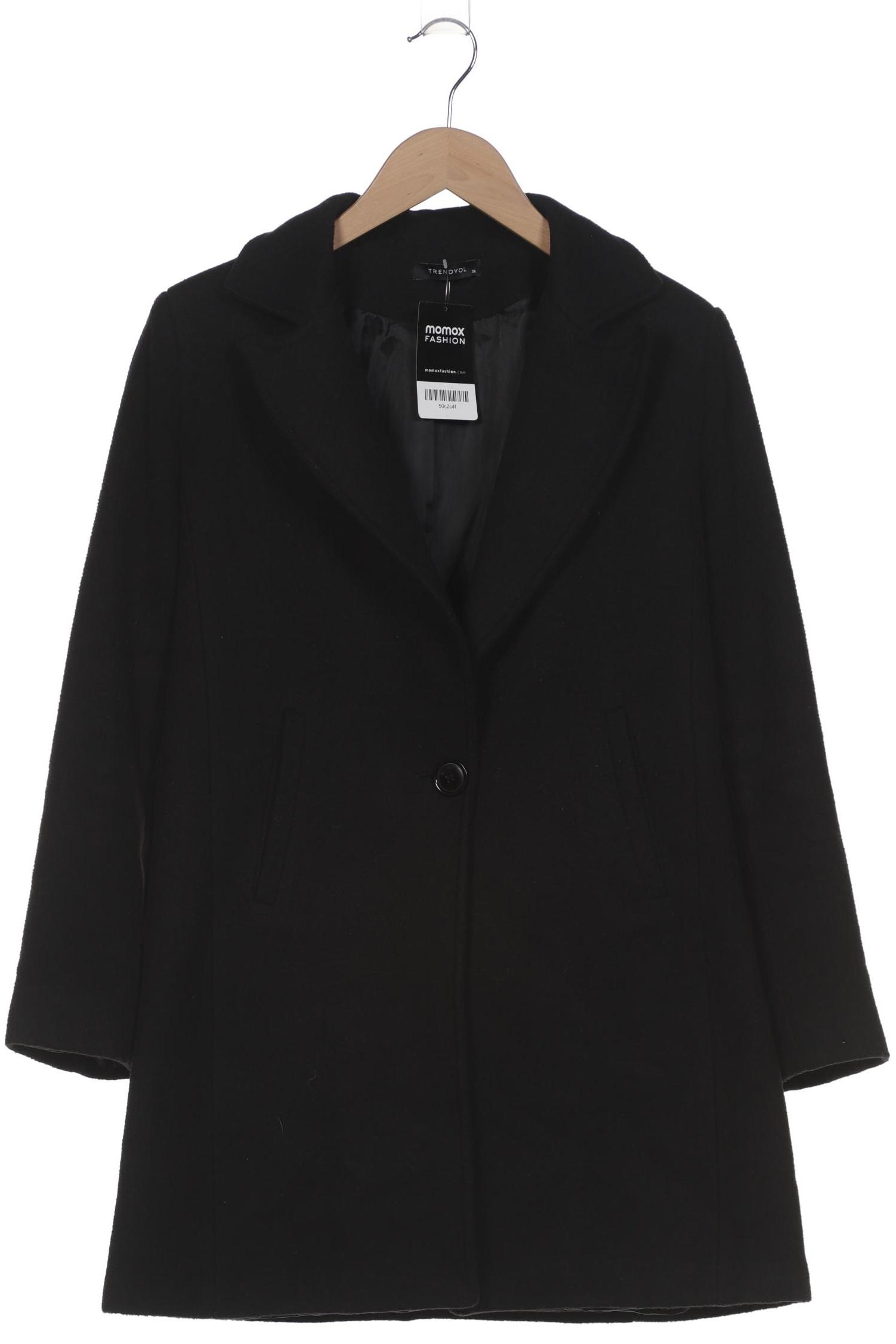 

Trendyol Damen Mantel, schwarz, Gr. 36