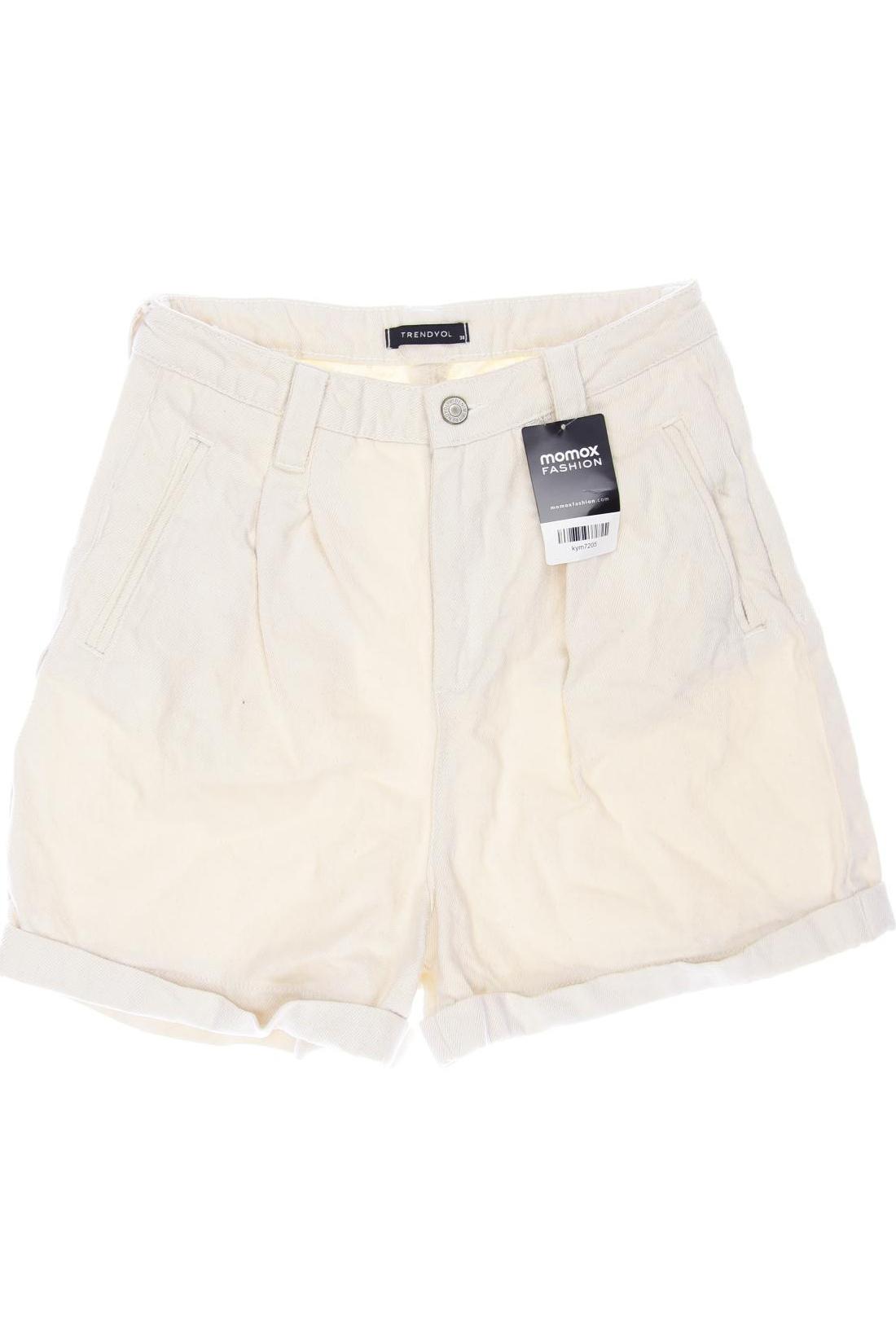 

Trendyol Damen Shorts, cremeweiß, Gr. 38