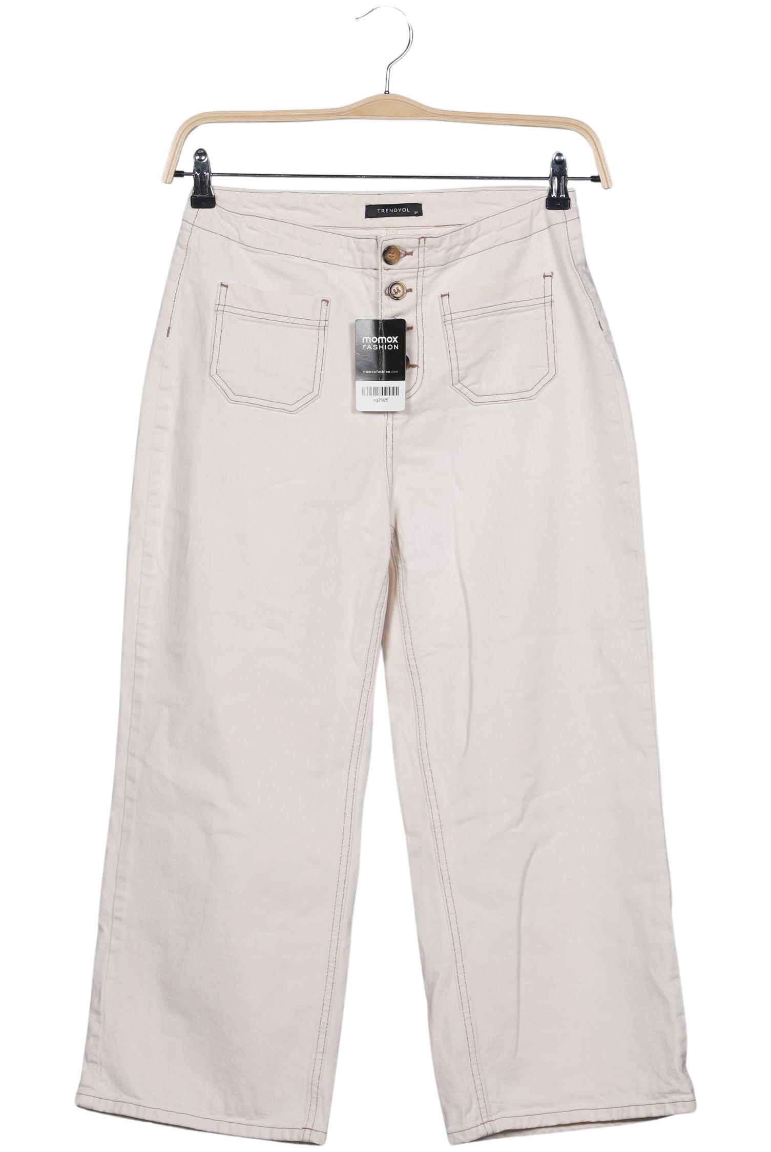 

Trendyol Damen Stoffhose, cremeweiß, Gr. 38