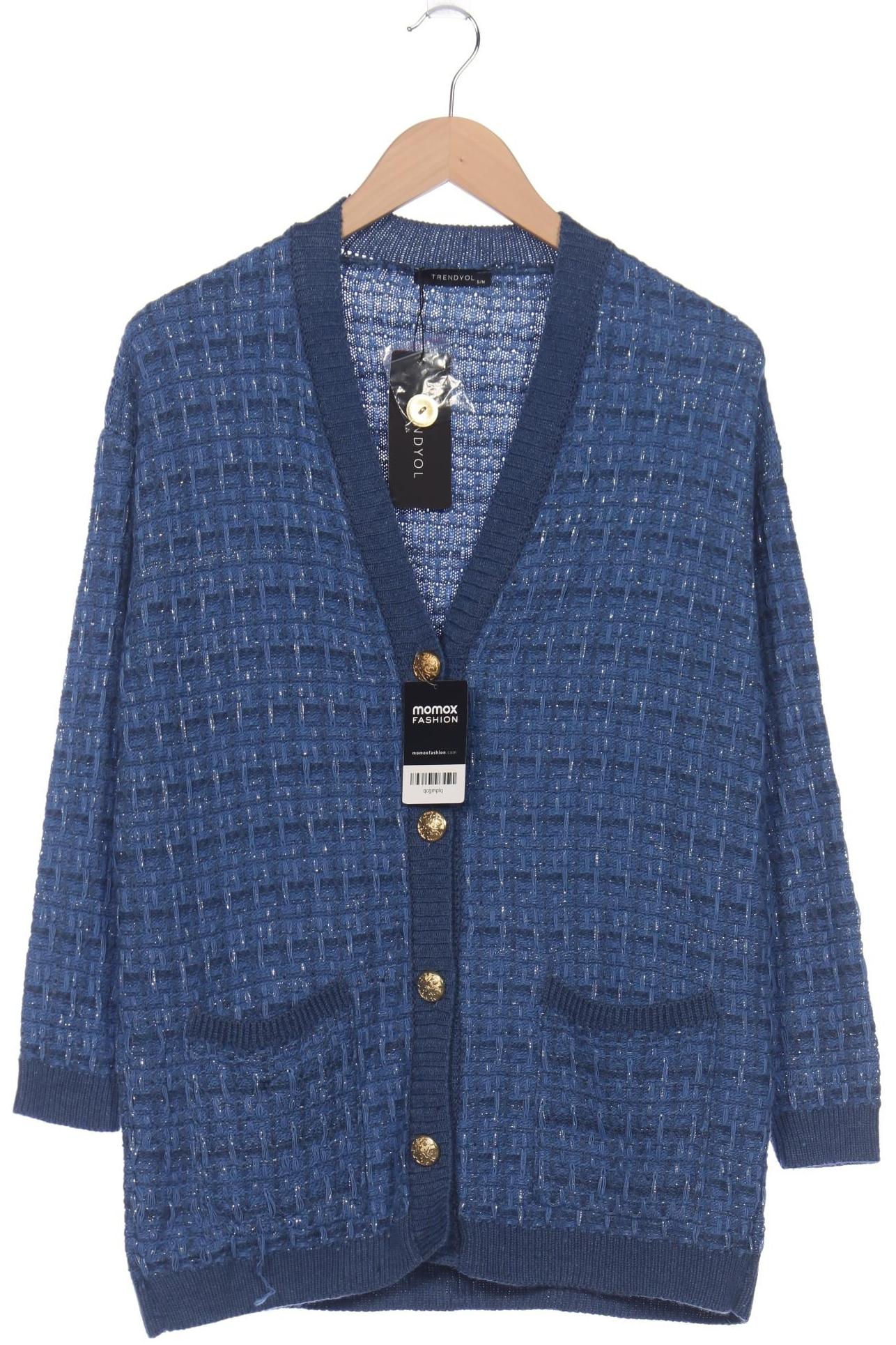 

Trendyol Damen Strickjacke, blau, Gr. 36