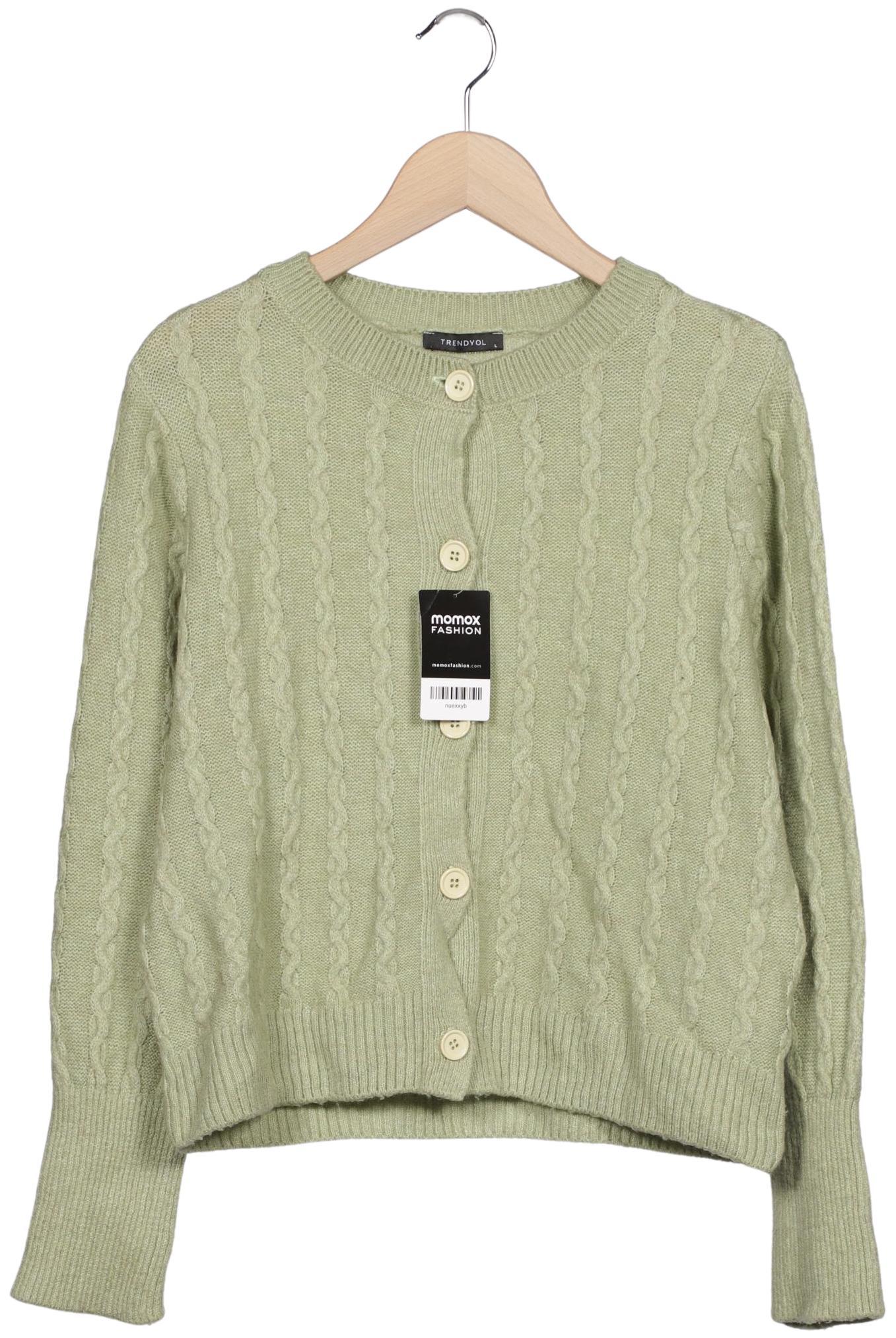 

Trendyol Damen Strickjacke, hellgrün, Gr. 42