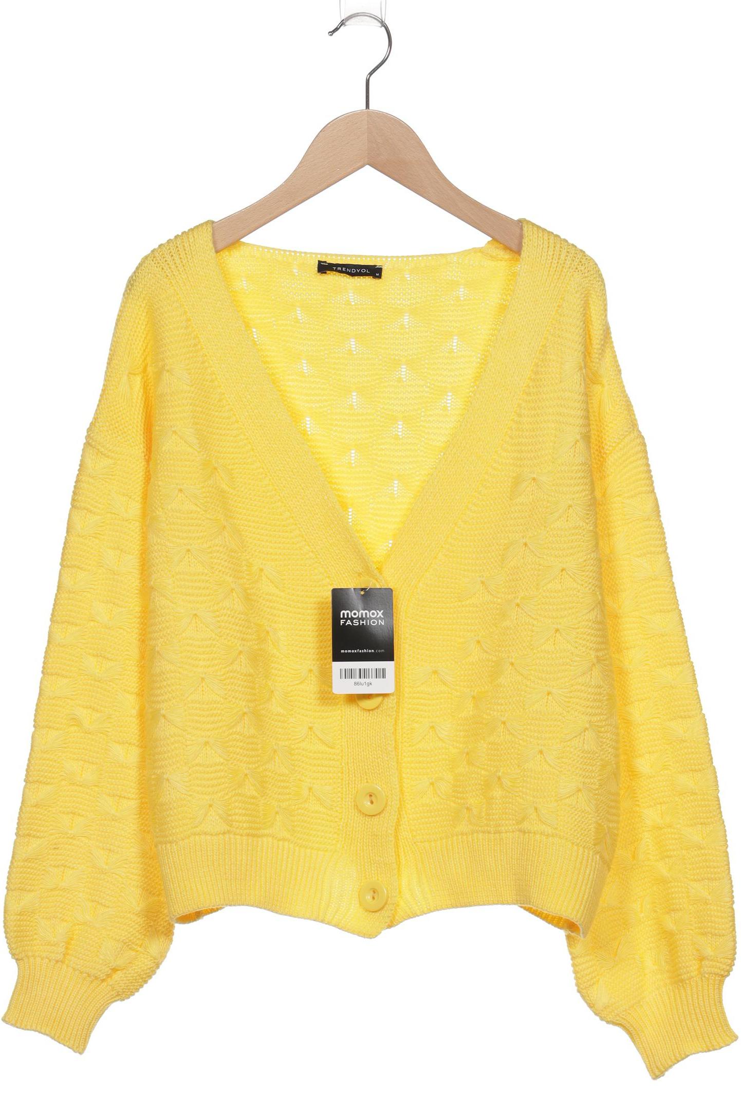 

Trendyol Damen Strickjacke, gelb, Gr. 38