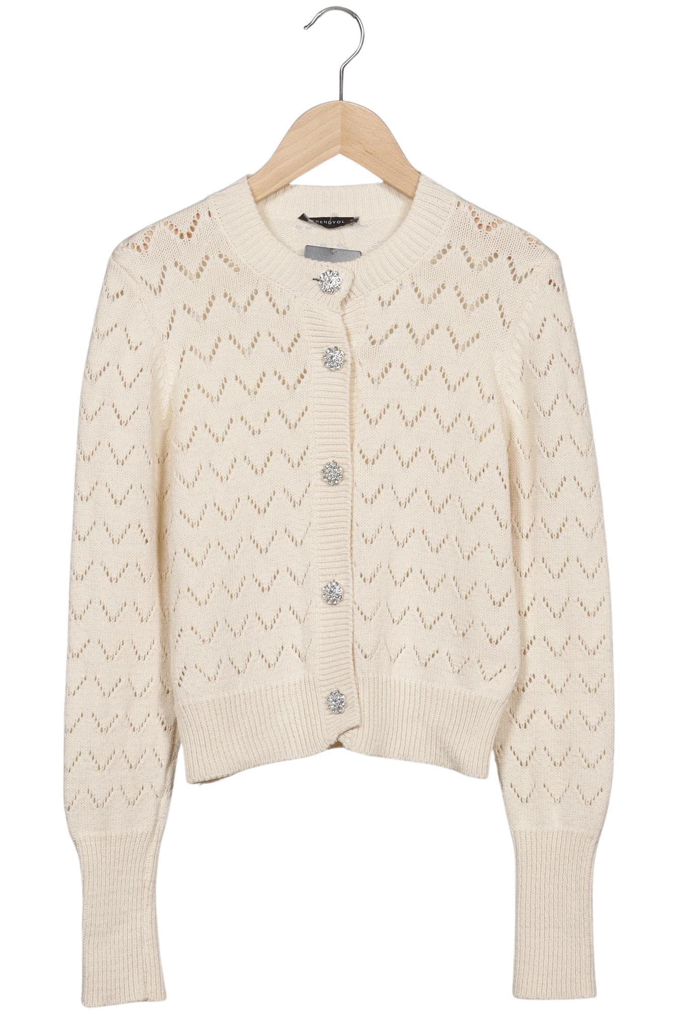 

Trendyol Damen Strickjacke, cremeweiß, Gr. 36
