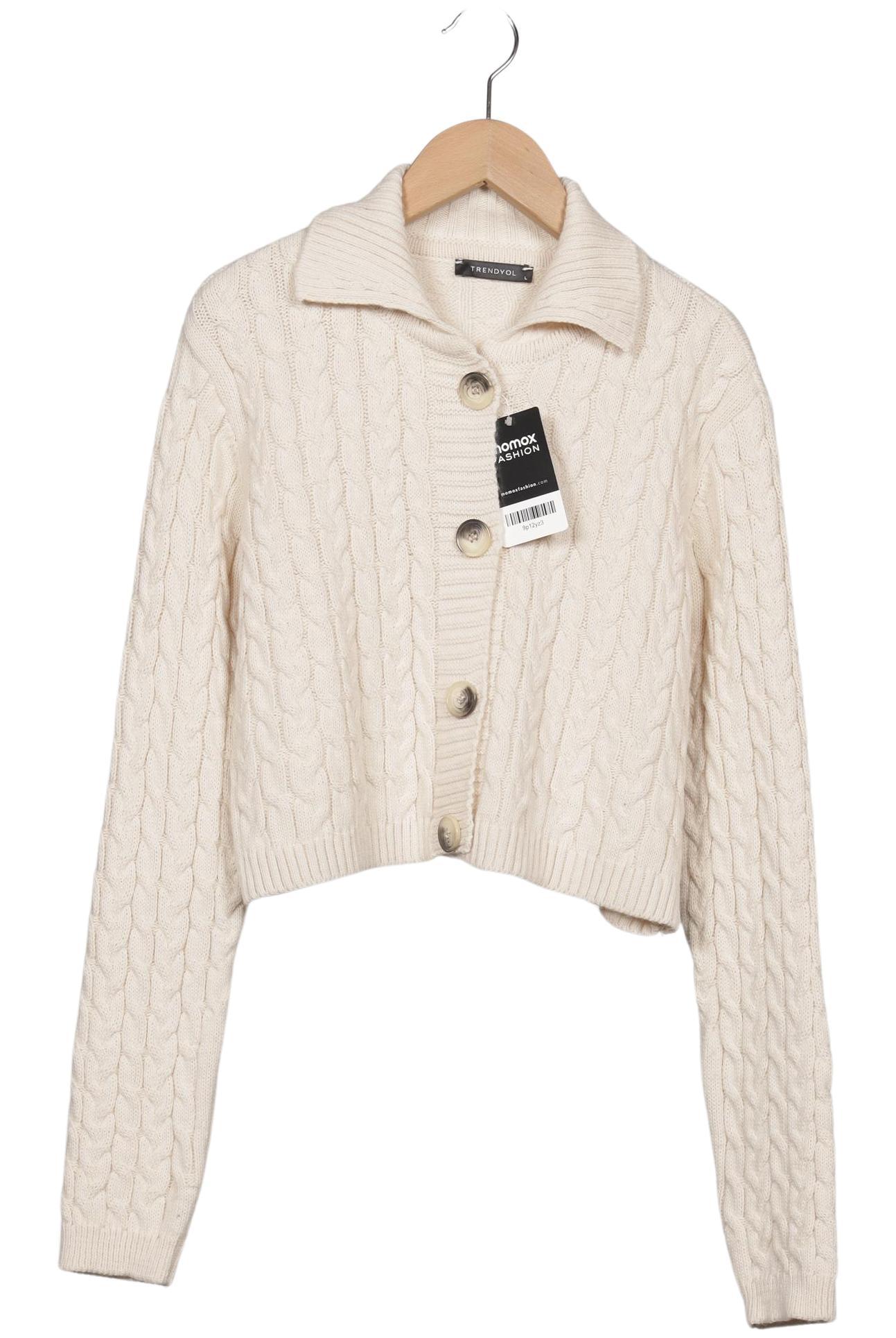 

Trendyol Damen Strickjacke, cremeweiß, Gr. 42