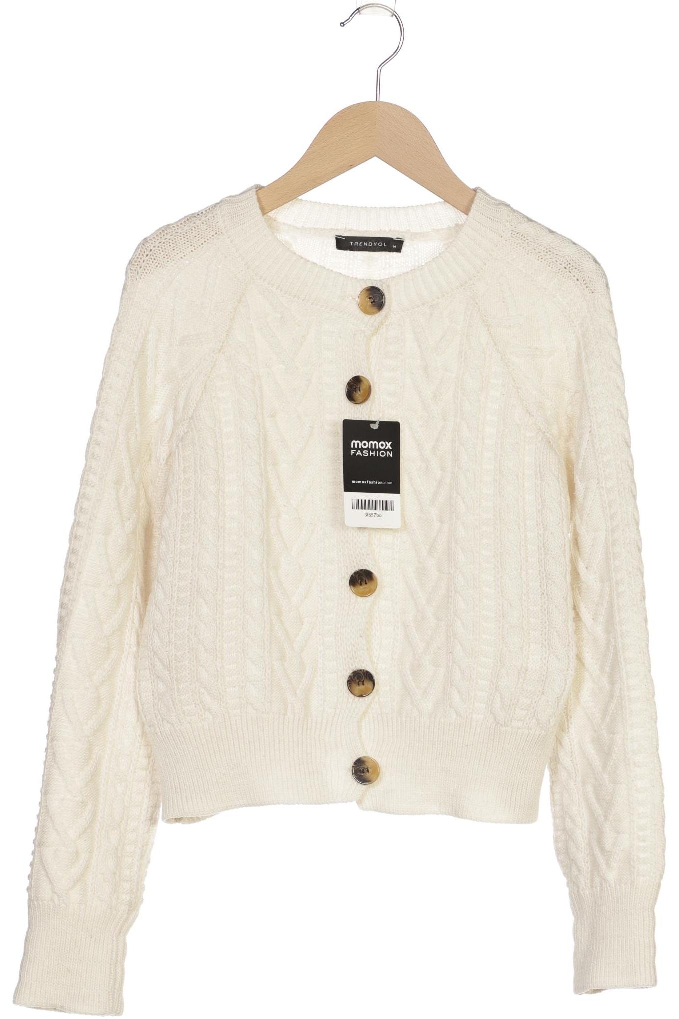 

Trendyol Damen Strickjacke, cremeweiß, Gr. 38