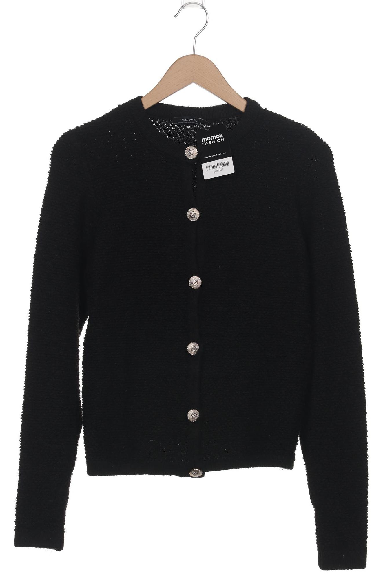 

Trendyol Damen Strickjacke, schwarz, Gr. 36