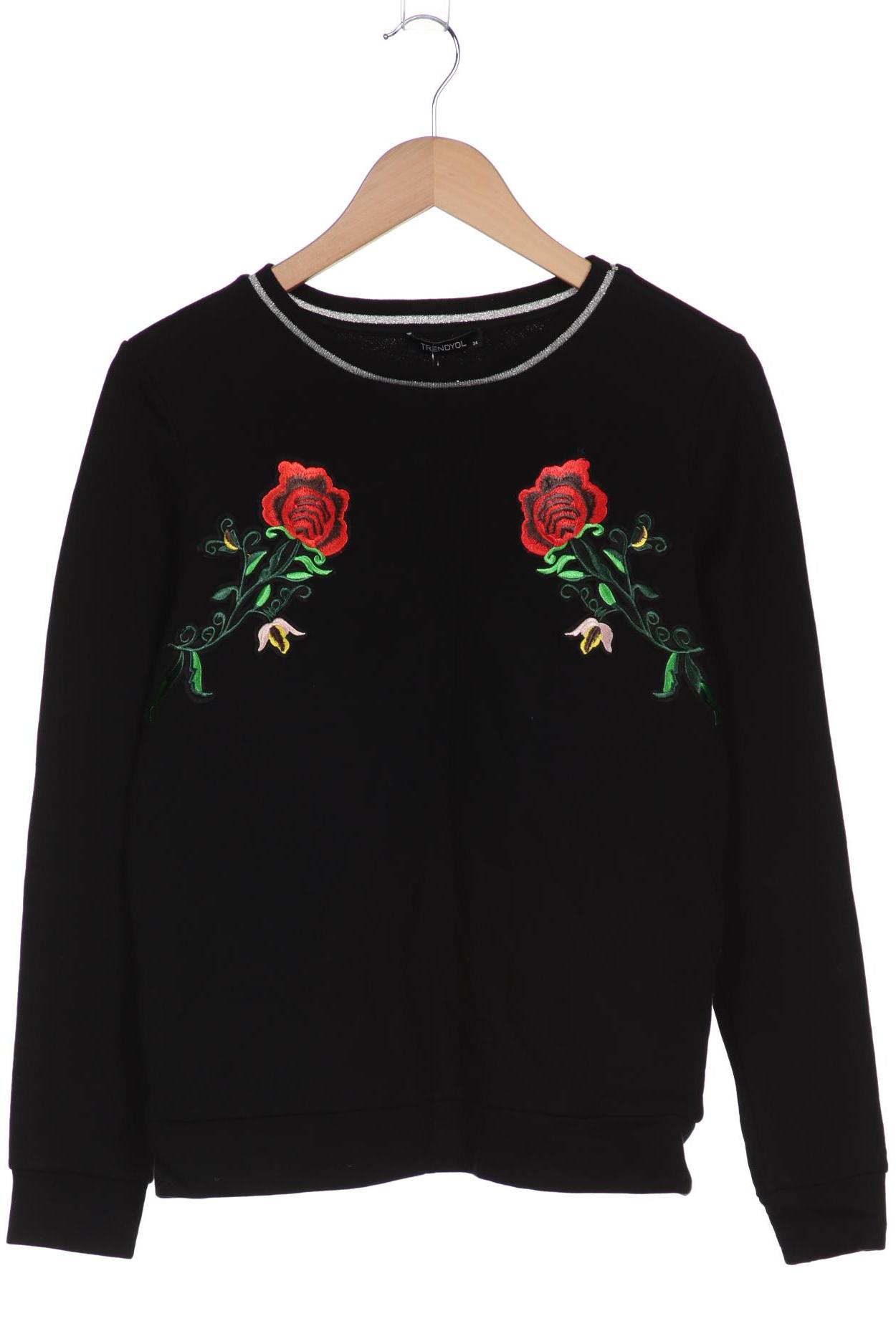 

Trendyol Damen Sweatshirt, schwarz, Gr. 34