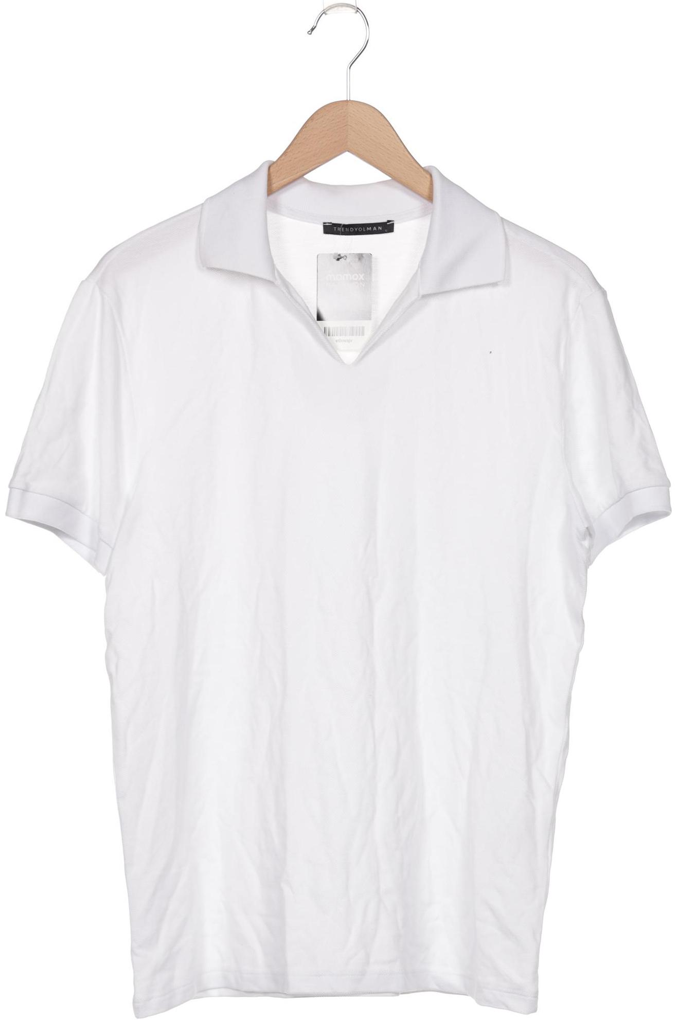 

Trendyol Herren Poloshirt, weiß, Gr. 46