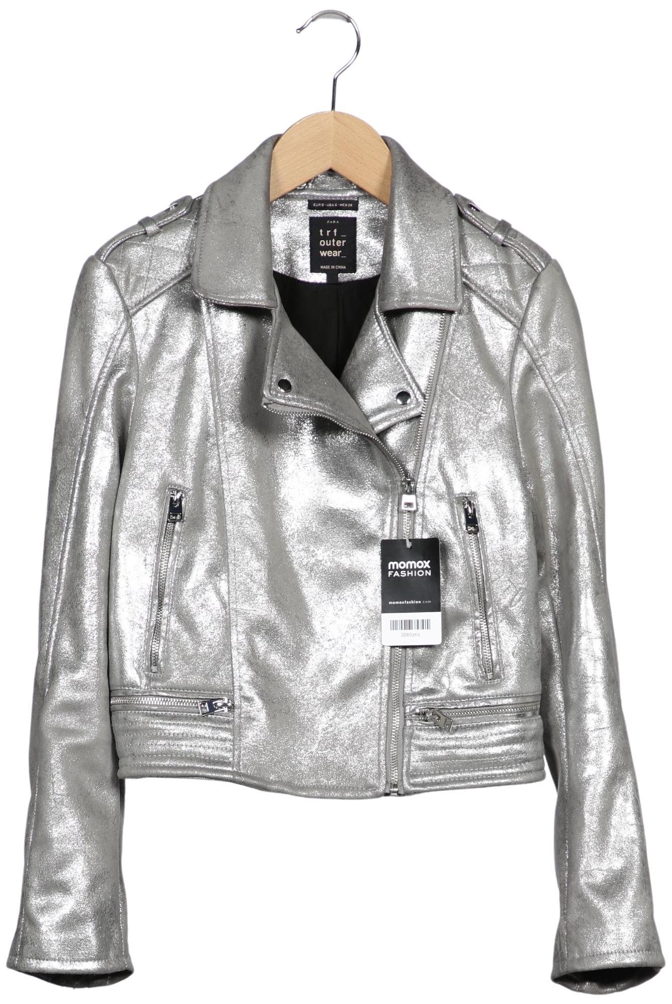 

TRF by Zara Damen Jacke, silber, Gr. 36