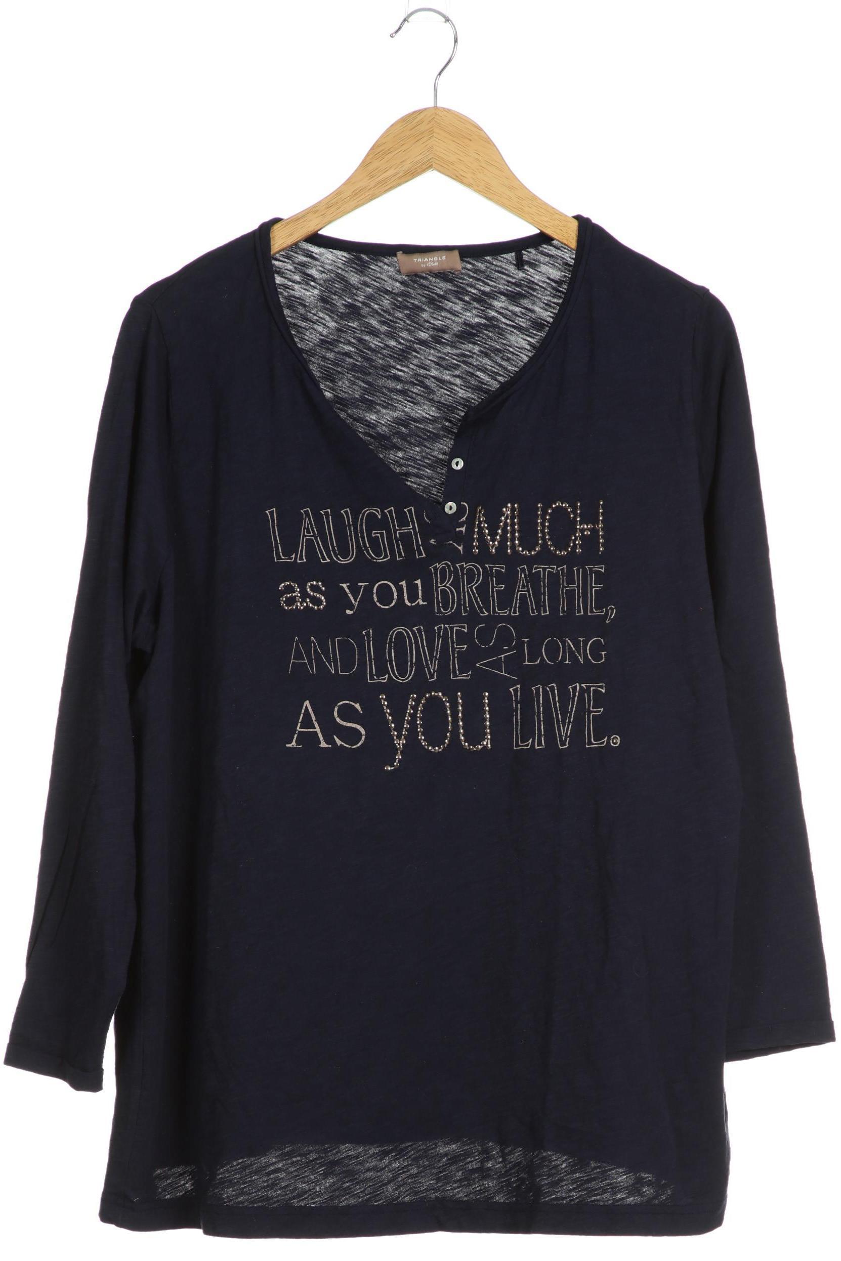 

Triangle Damen Langarmshirt, blau, Gr. 54