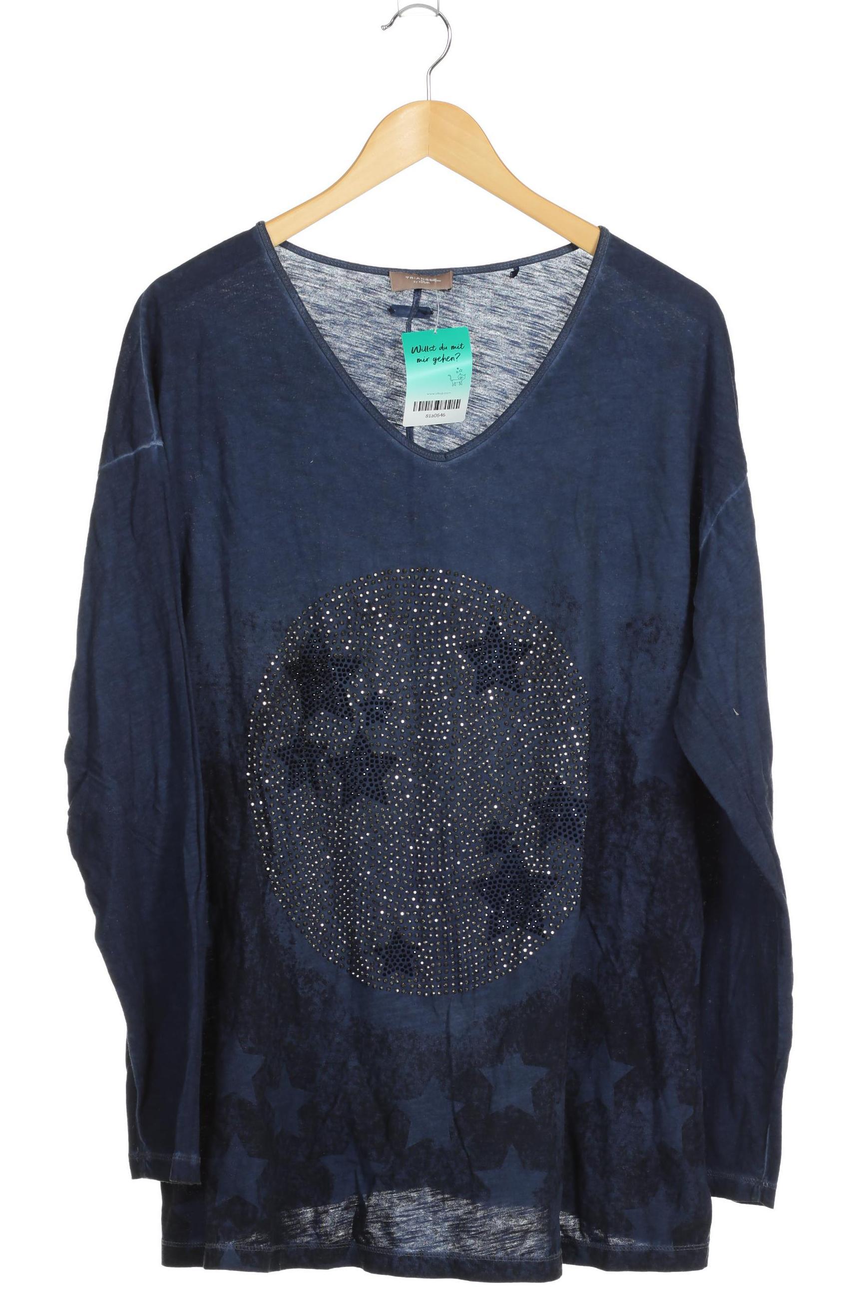 

Triangle Damen Langarmshirt, blau, Gr.