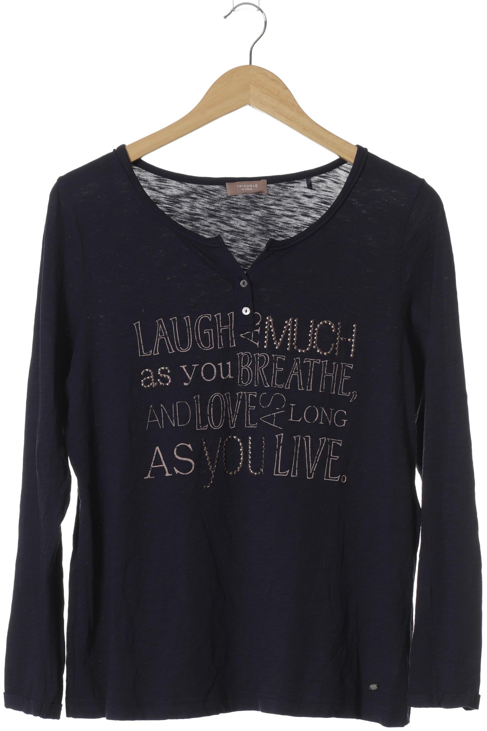 

Triangle Damen Langarmshirt, blau, Gr. 42