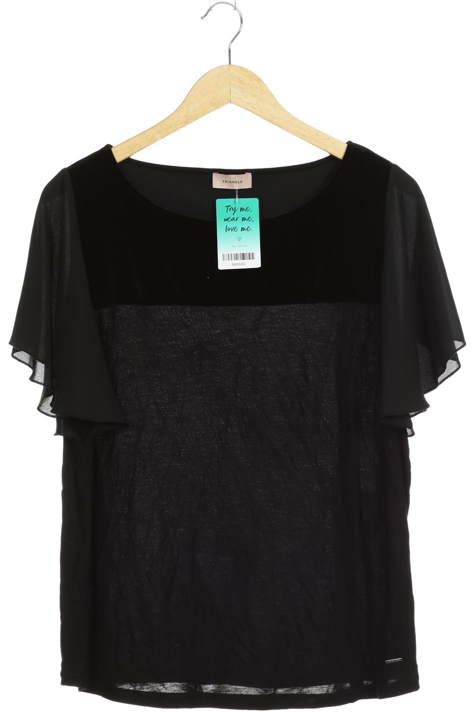 

Triangle Damen Bluse, schwarz, Gr. 38