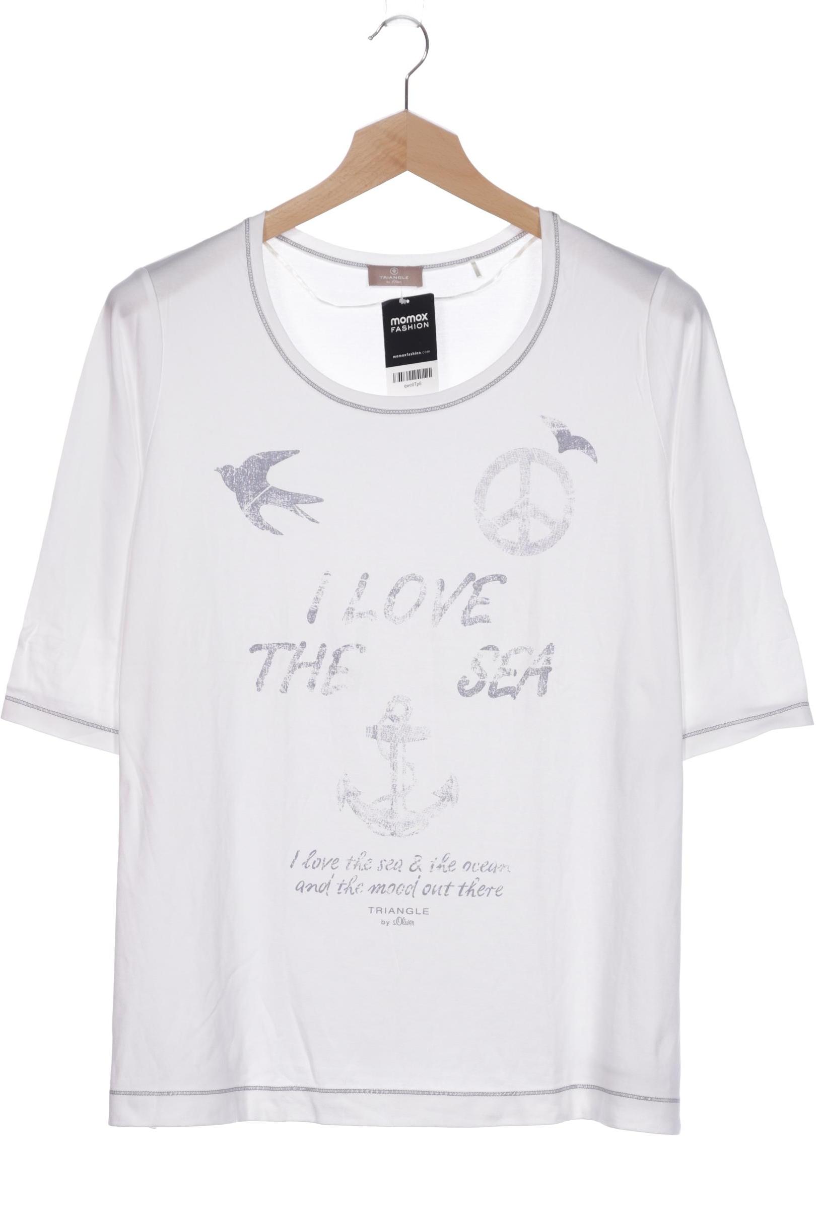 

Triangle Damen Langarmshirt, weiß, Gr. 52