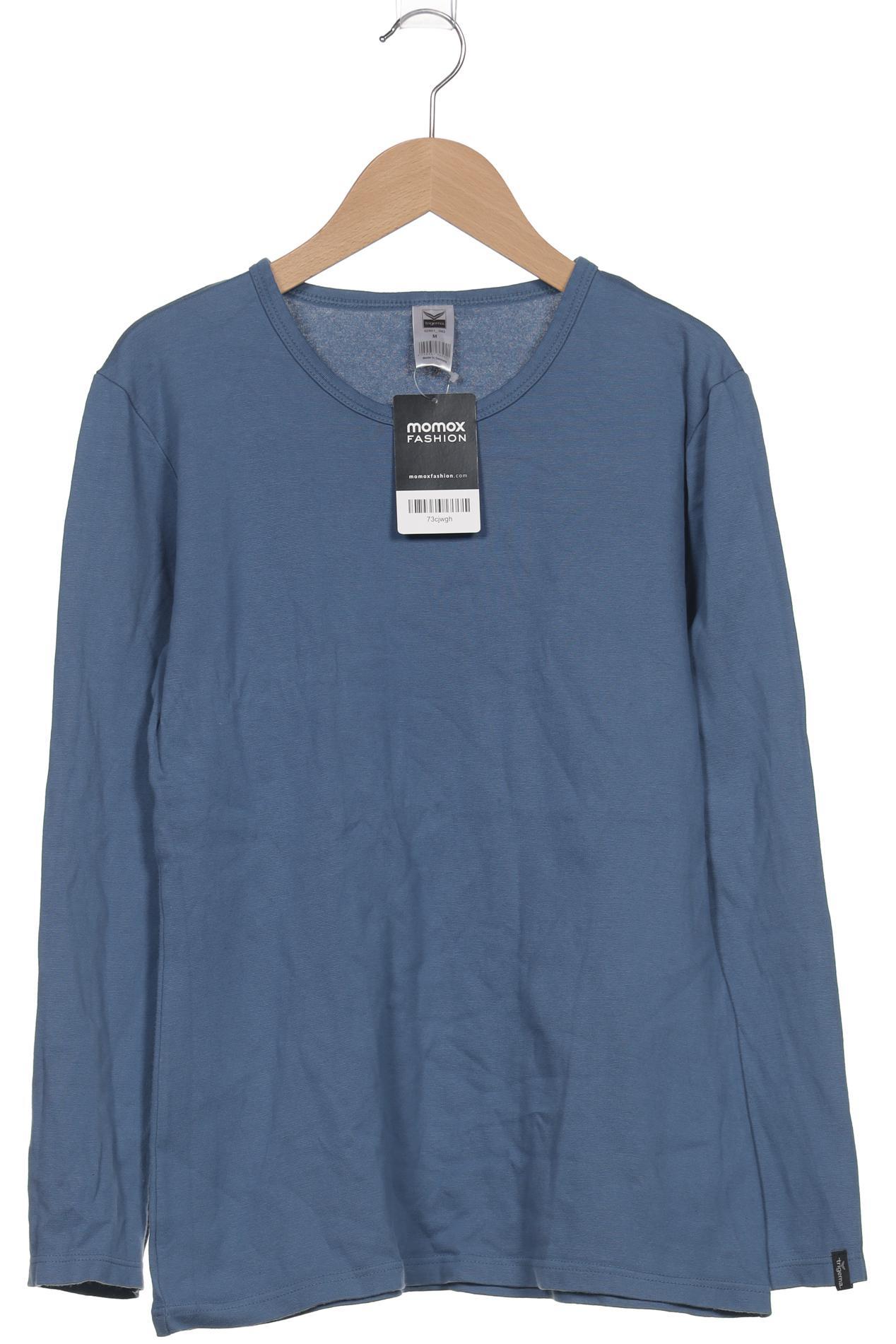 

Trigema Damen Langarmshirt, blau, Gr. 38