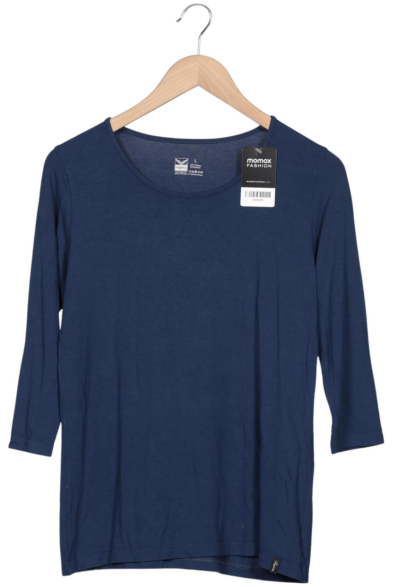 Thumbnail - Trigema Damen Langarmshirt, marineblau, Gr. 42