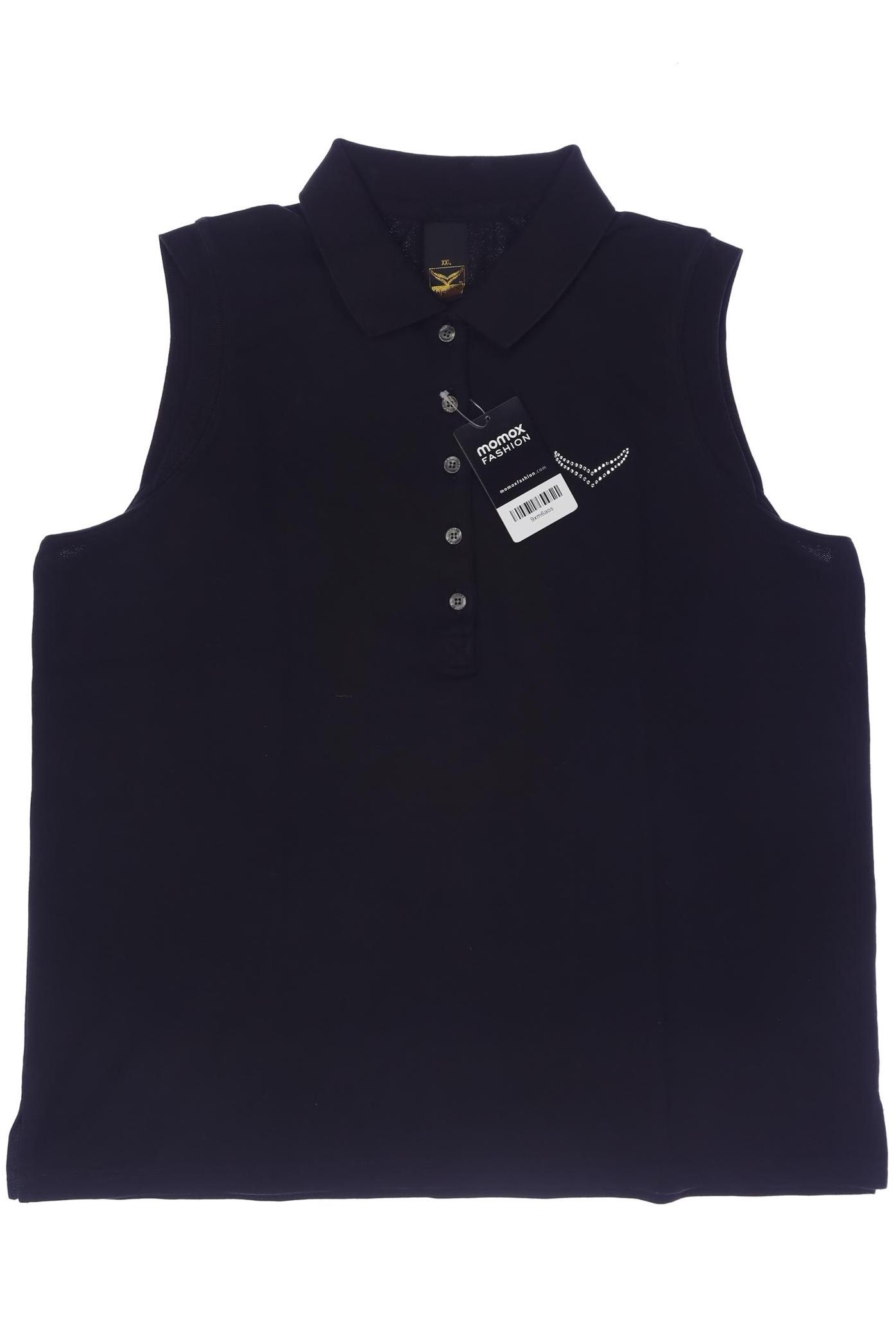 

Trigema Damen Poloshirt, schwarz, Gr. 46