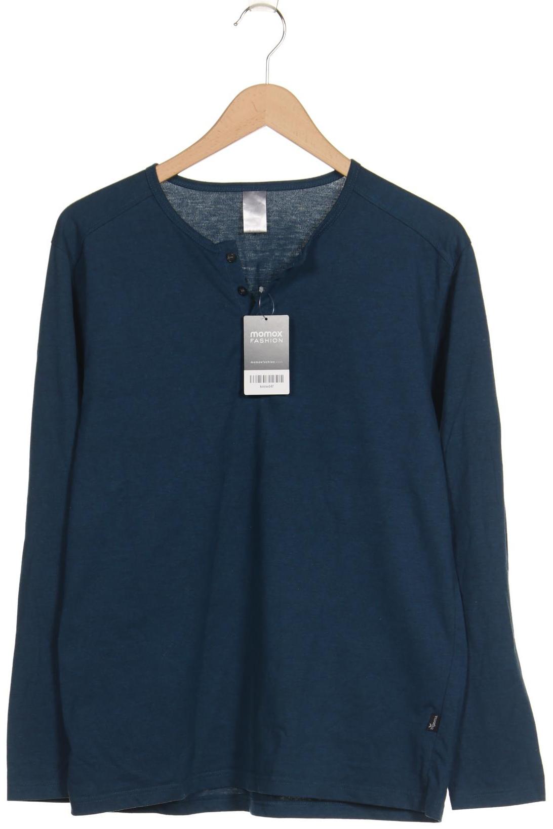 

Trigema Herren Langarmshirt, türkis, Gr. 48