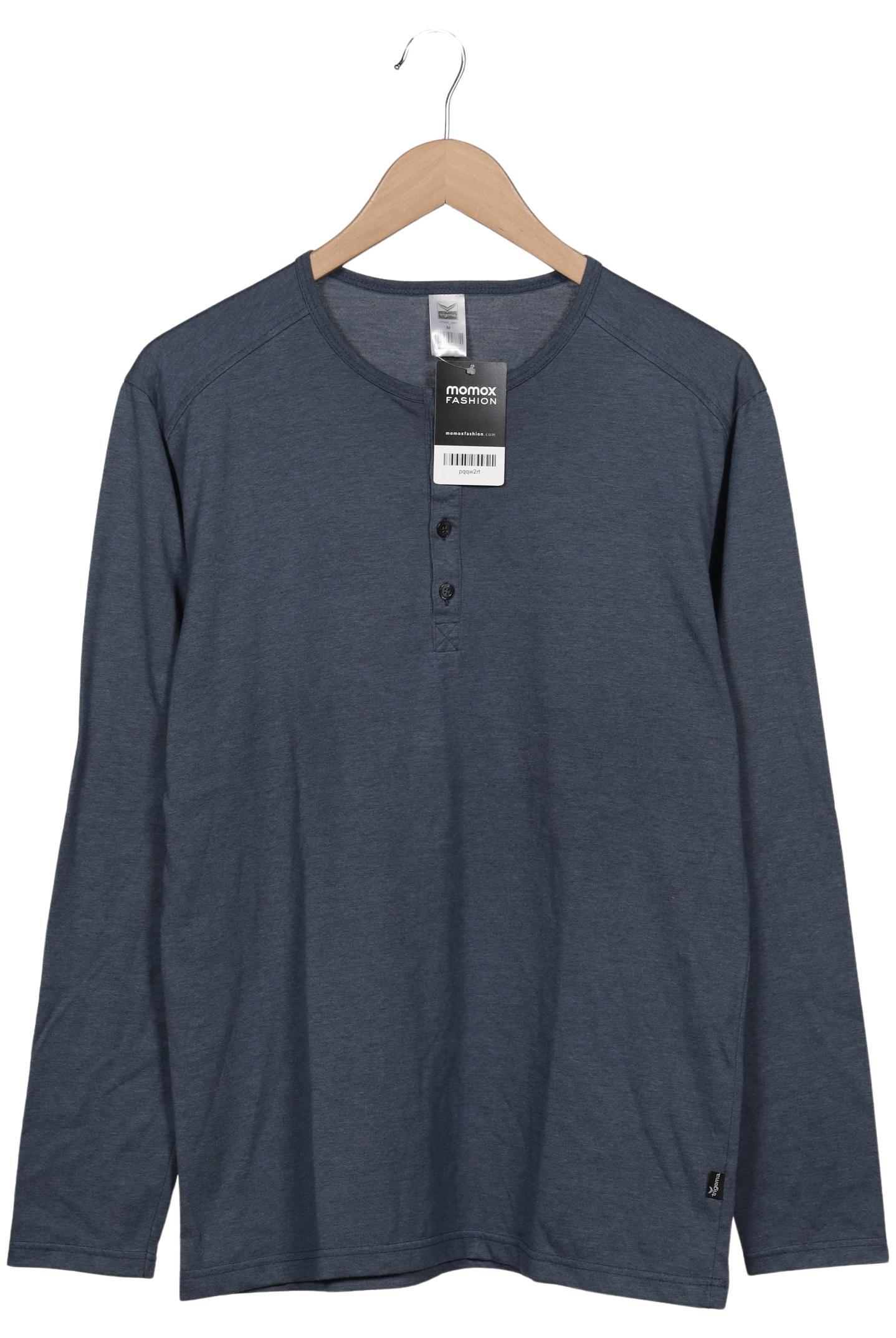 

Trigema Herren Langarmshirt, marineblau, Gr. 48