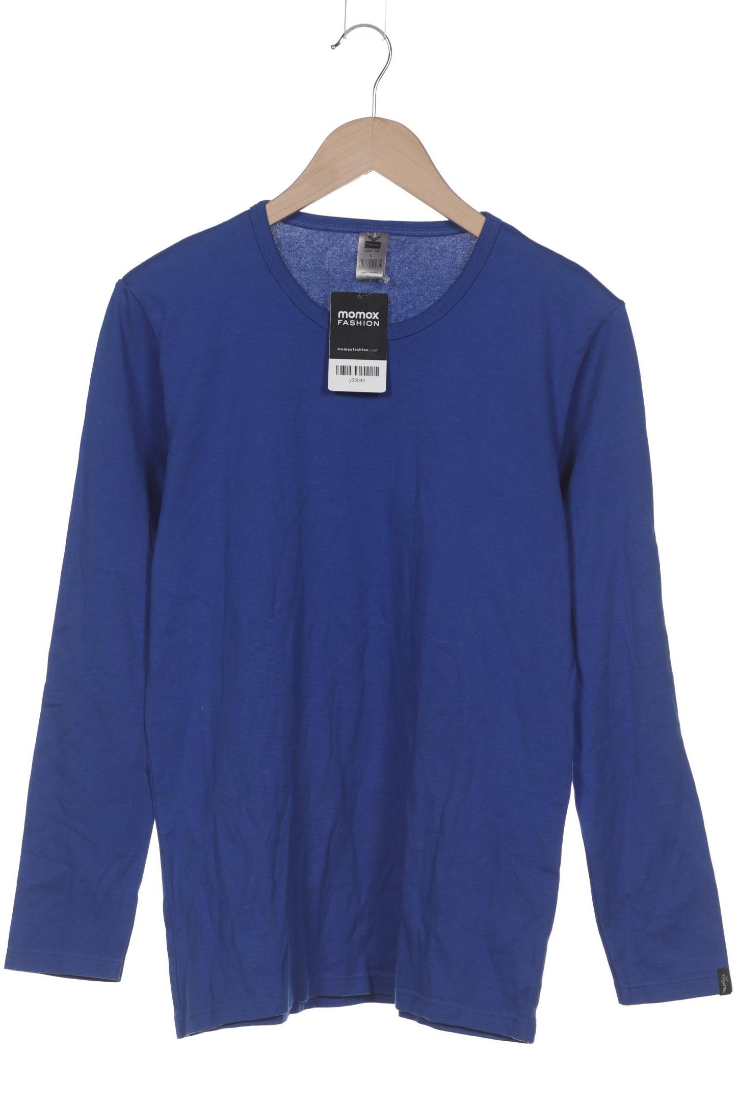 

Trigema Herren Langarmshirt, blau, Gr. 52