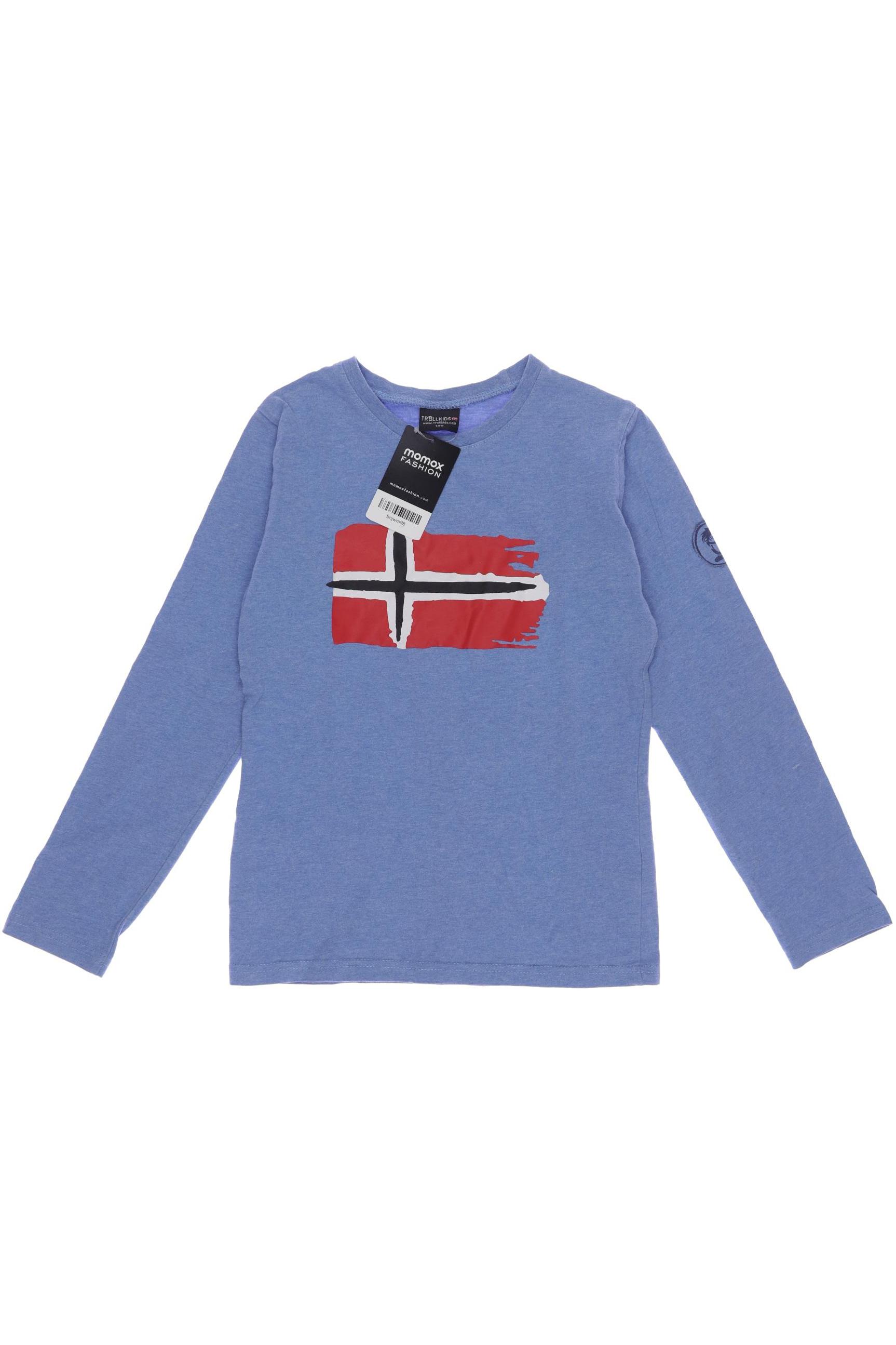 

Trollkids Herren Langarmshirt, blau, Gr. 140