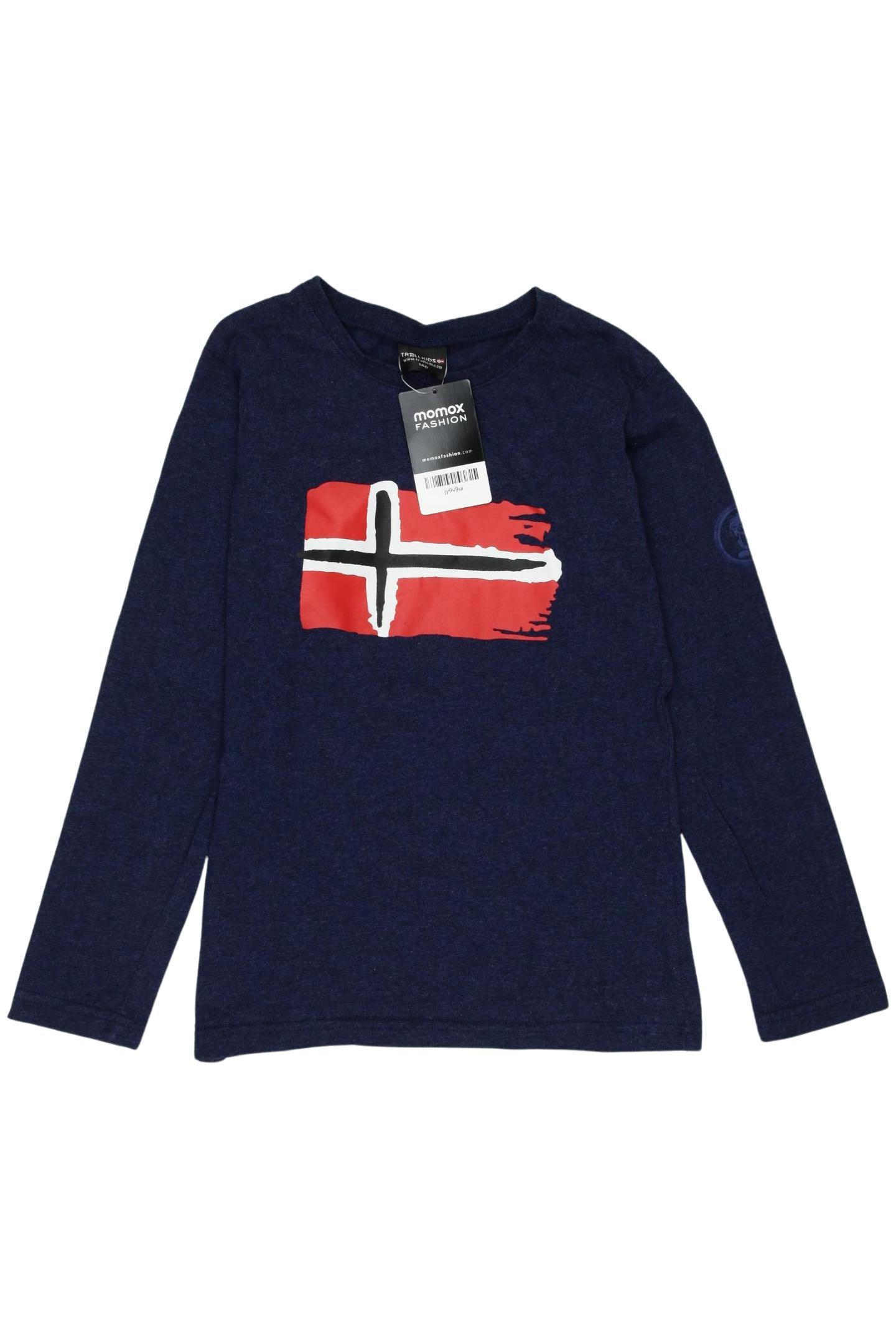 

Trollkids Jungen Langarmshirt, marineblau, Gr. 140