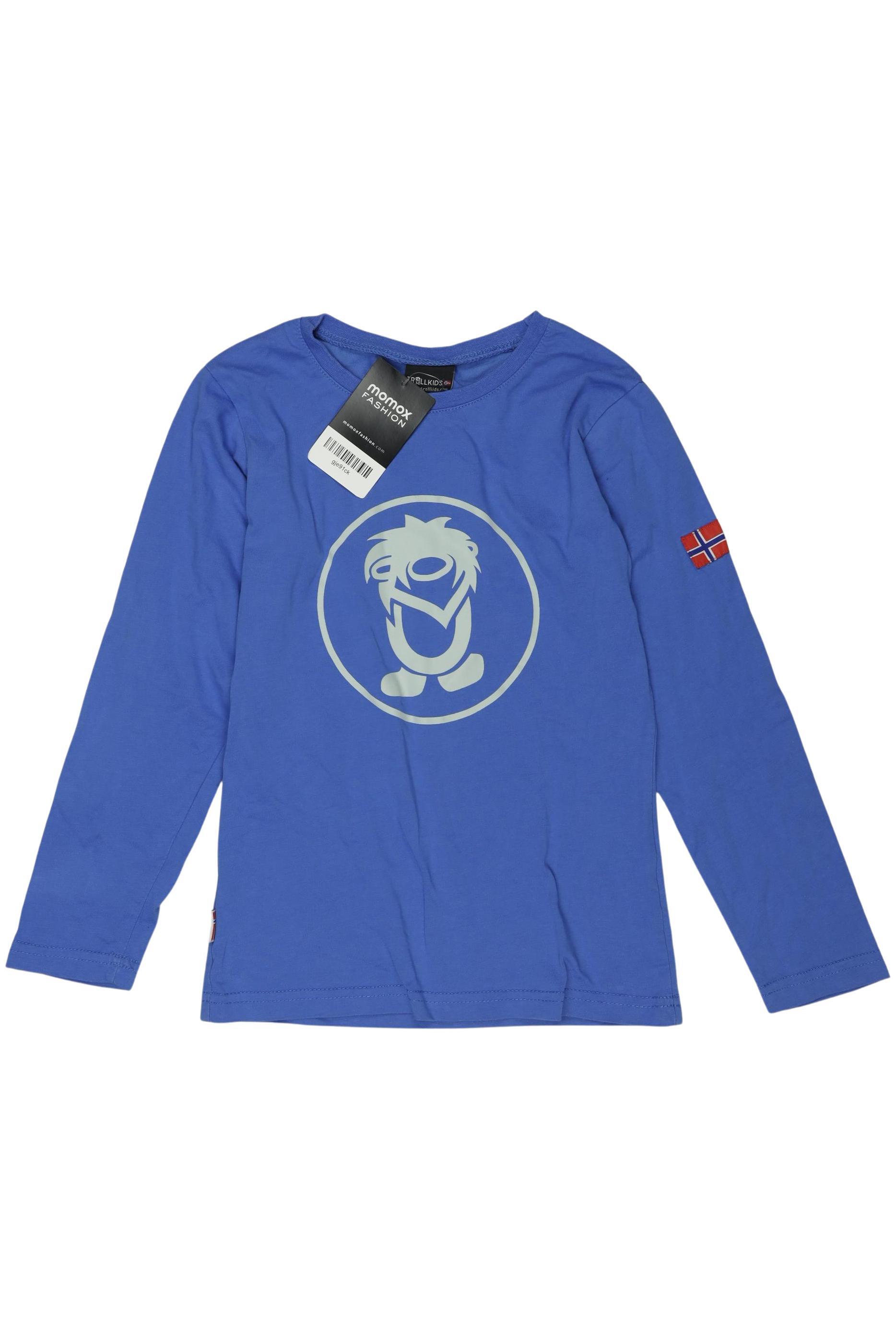 

Trollkids Jungen Langarmshirt, blau, Gr. 128