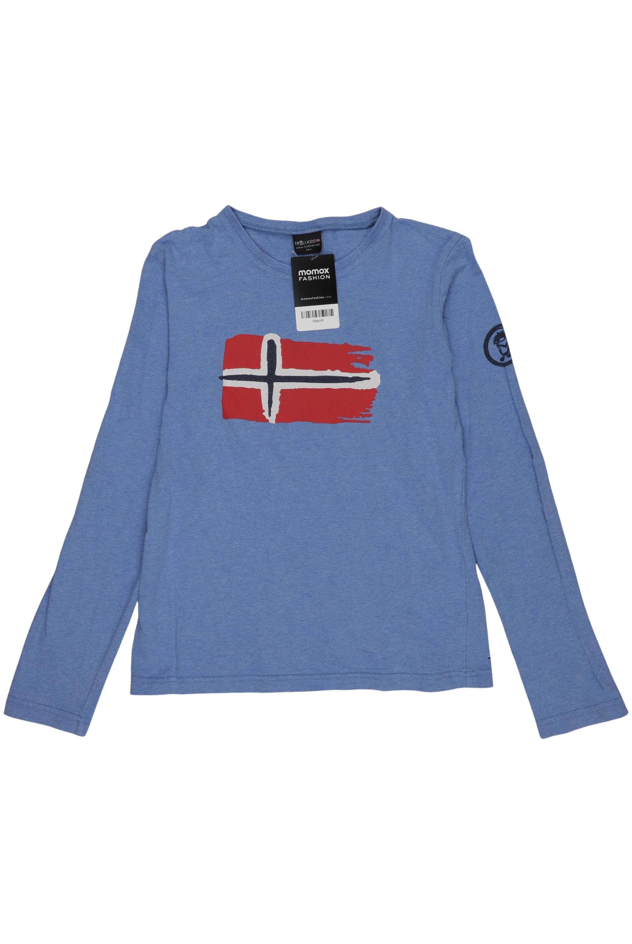 

Trollkids Herren Langarmshirt, blau, Gr. 164