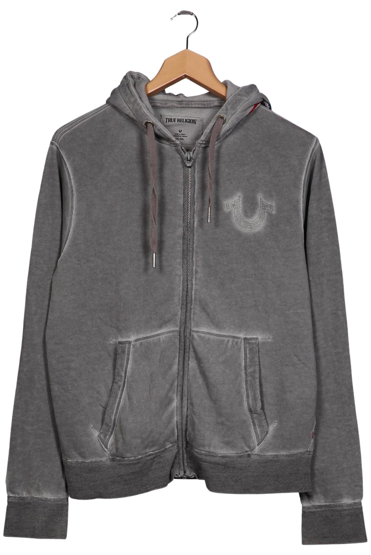 

True Religion Herren Kapuzenpullover, grau, Gr. 56