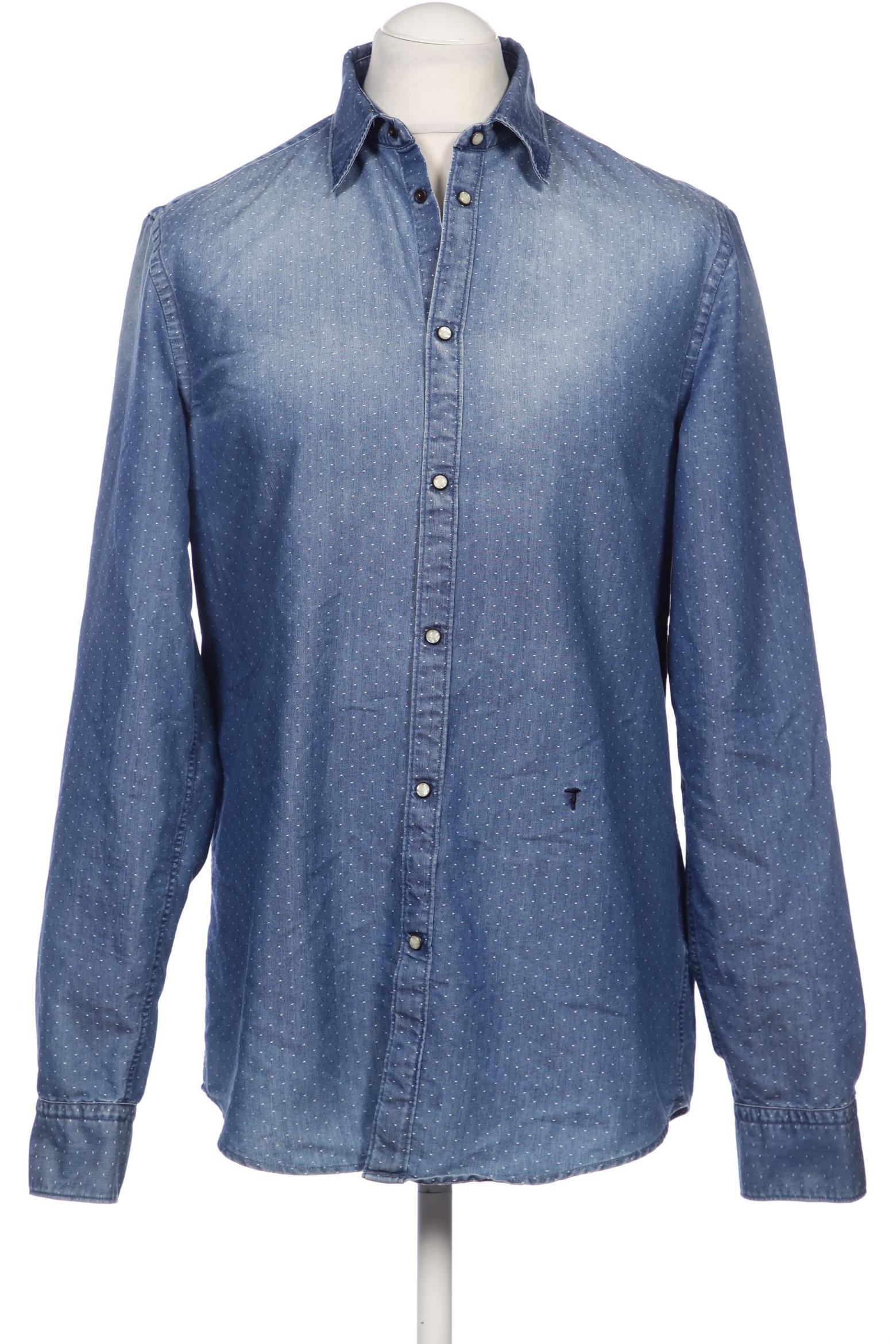 

Trussardi Herren Hemd, blau