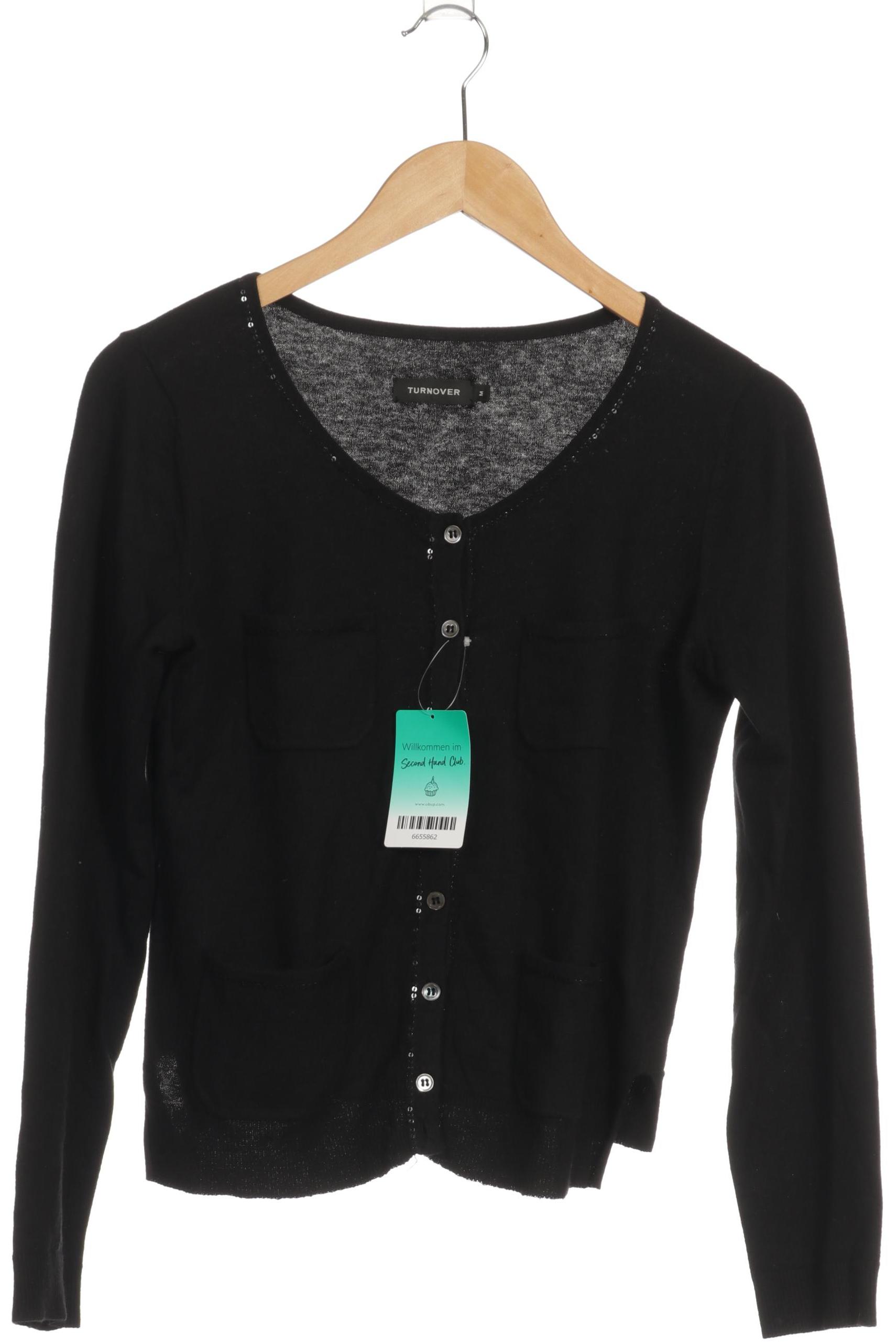 

Turnover Damen Strickjacke, schwarz, Gr. 38