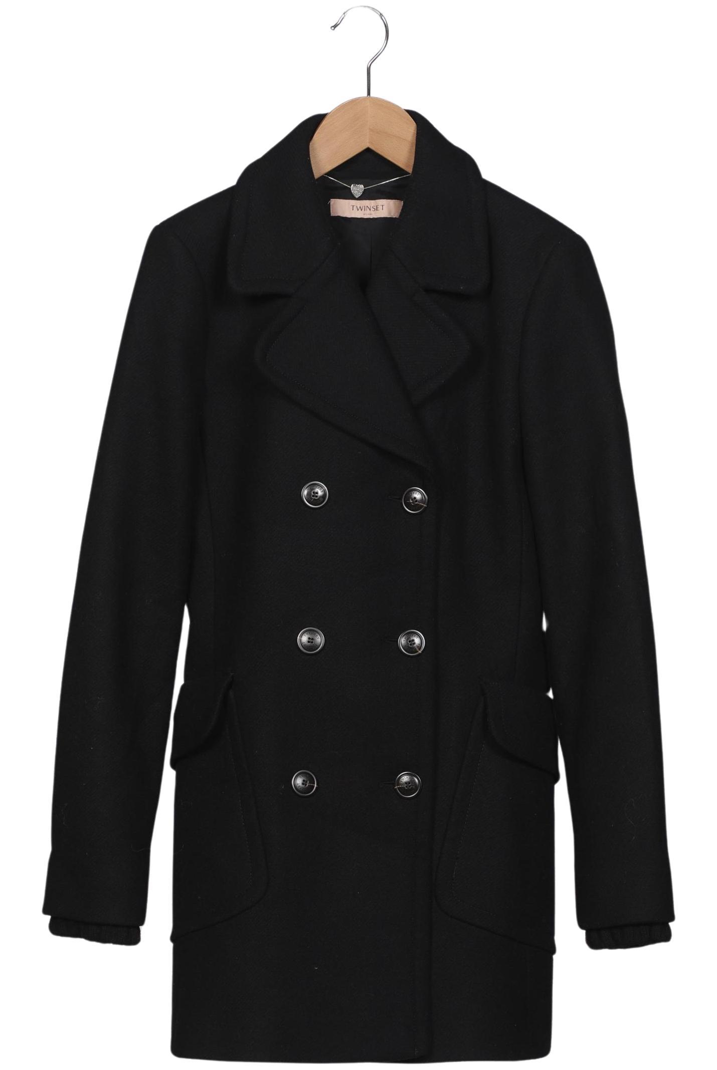 

Twinset Damen Mantel, schwarz, Gr. 42