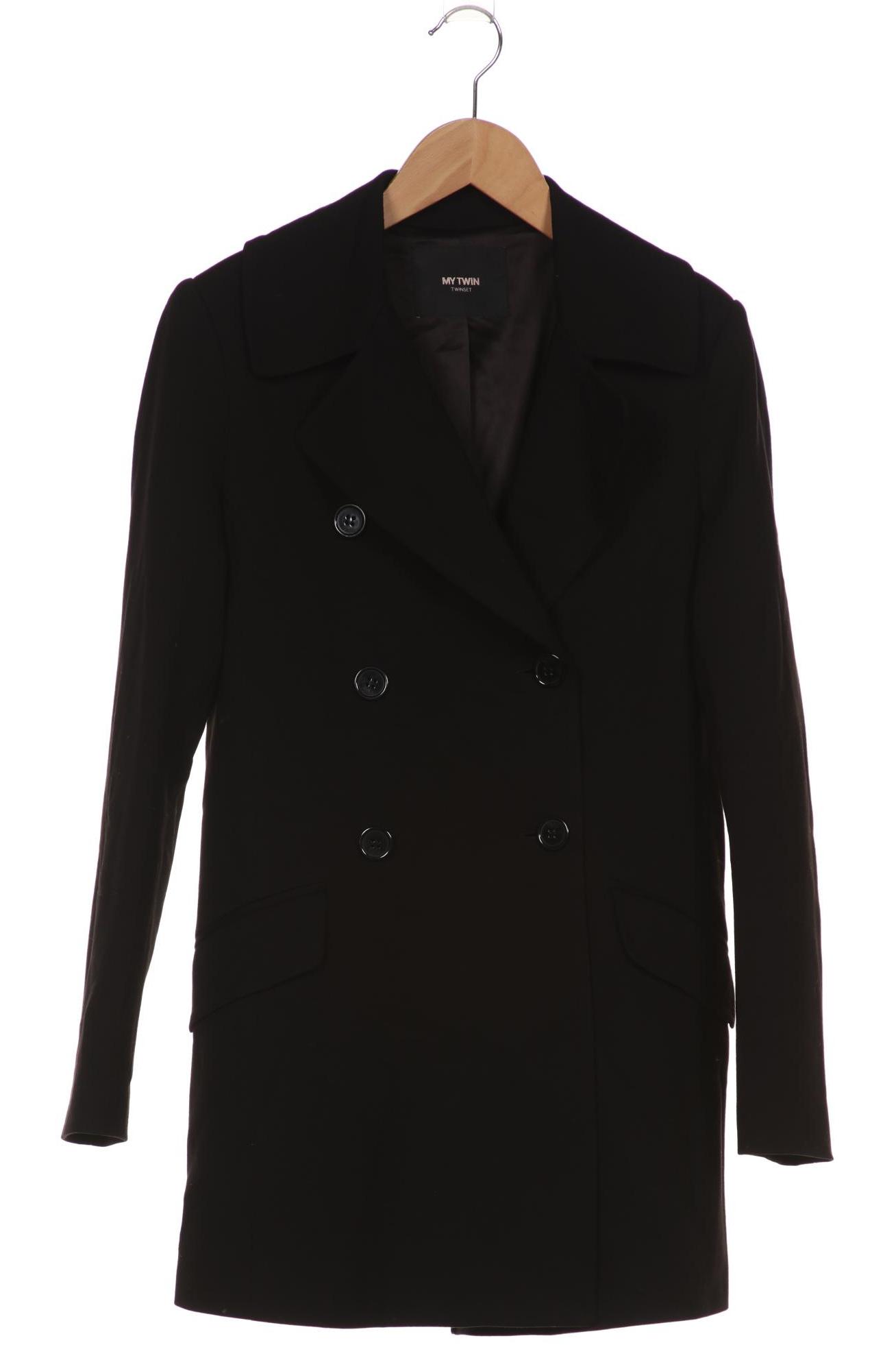 

Twinset Damen Mantel, schwarz, Gr. 36