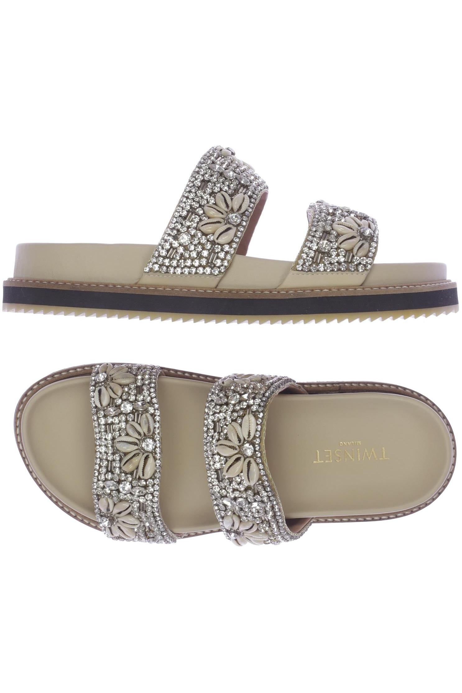 

Twinset Damen Sandale, gold, Gr. 39