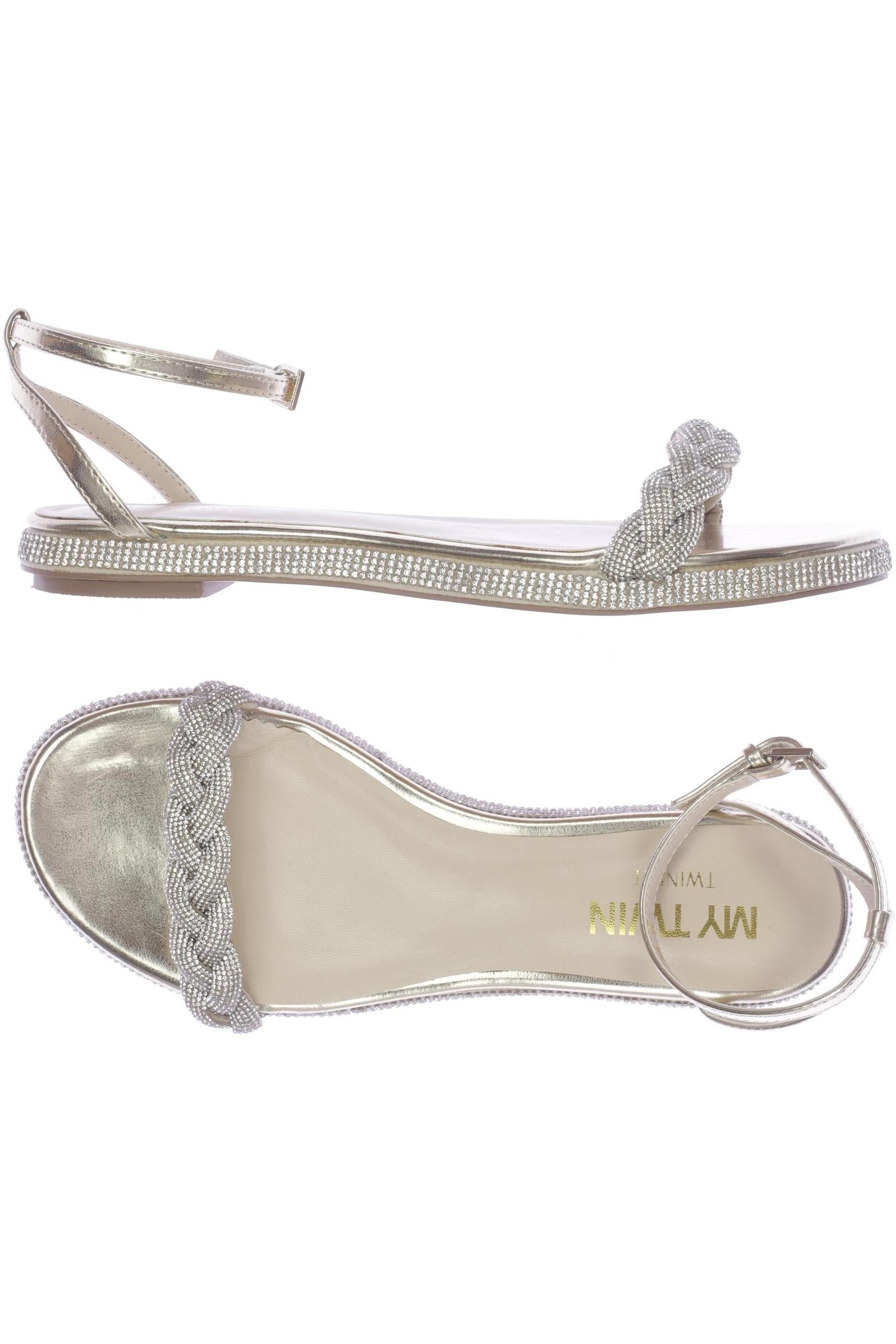 

Twinset Damen Sandale, gold, Gr. 39