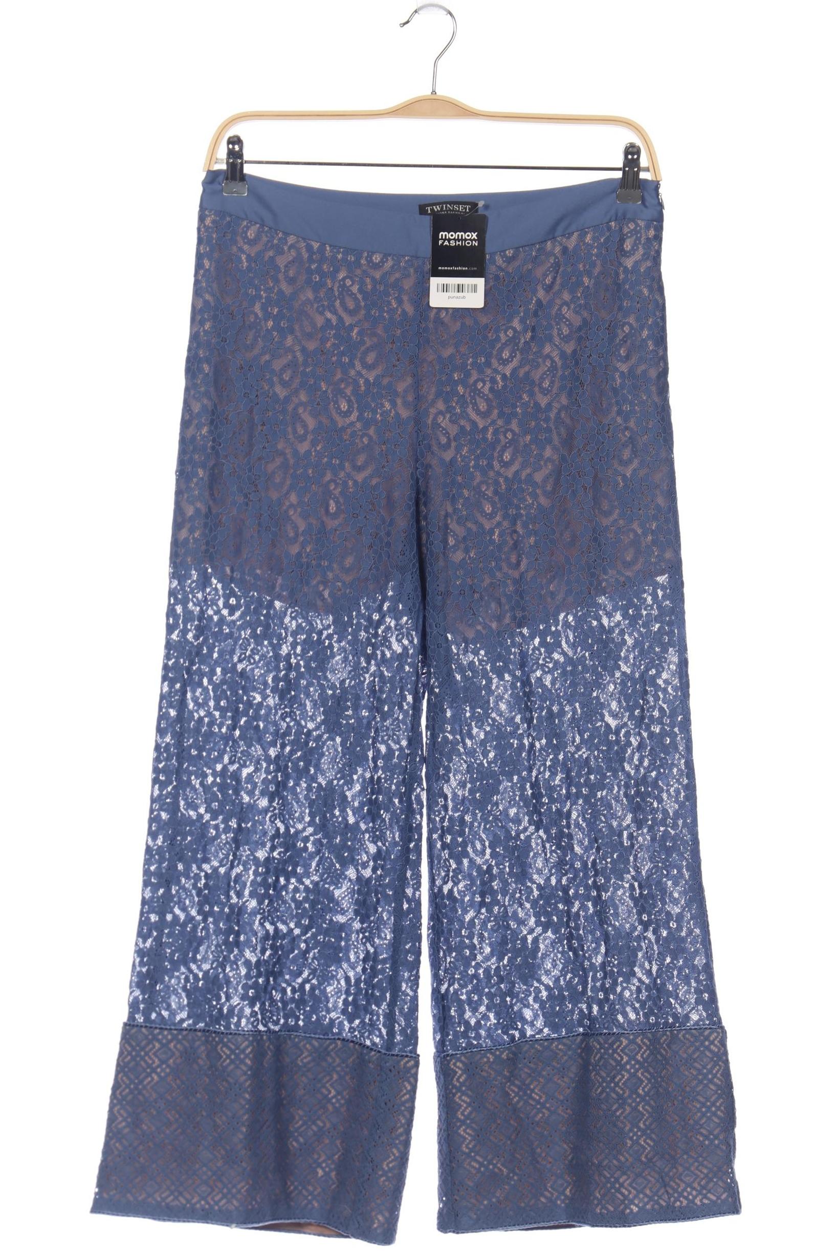 

Twinset Damen Stoffhose, blau, Gr. 48