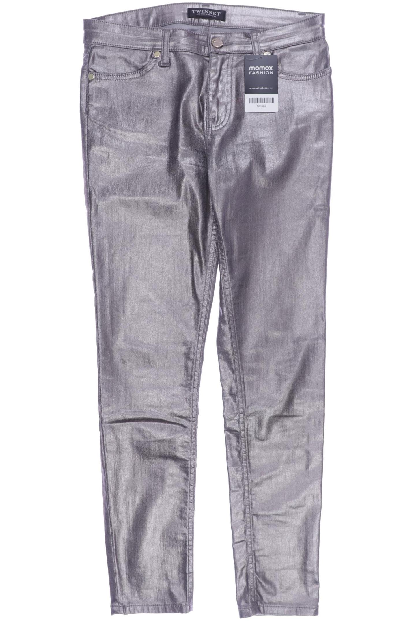 

Twinset Damen Stoffhose, silber, Gr. 28