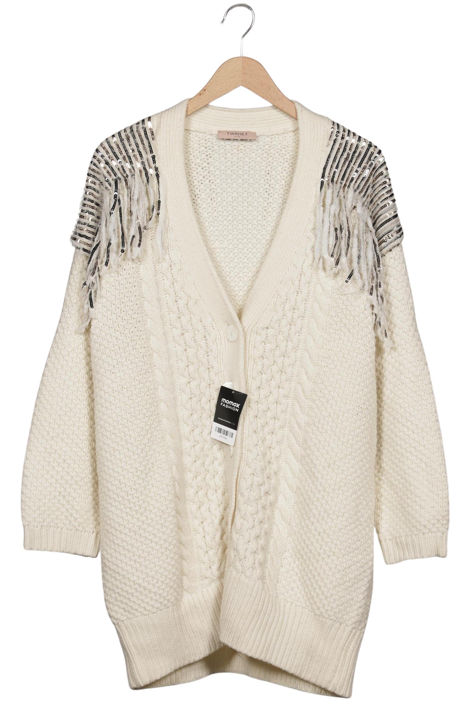 

Twinset Damen Strickjacke, cremeweiß, Gr. 38