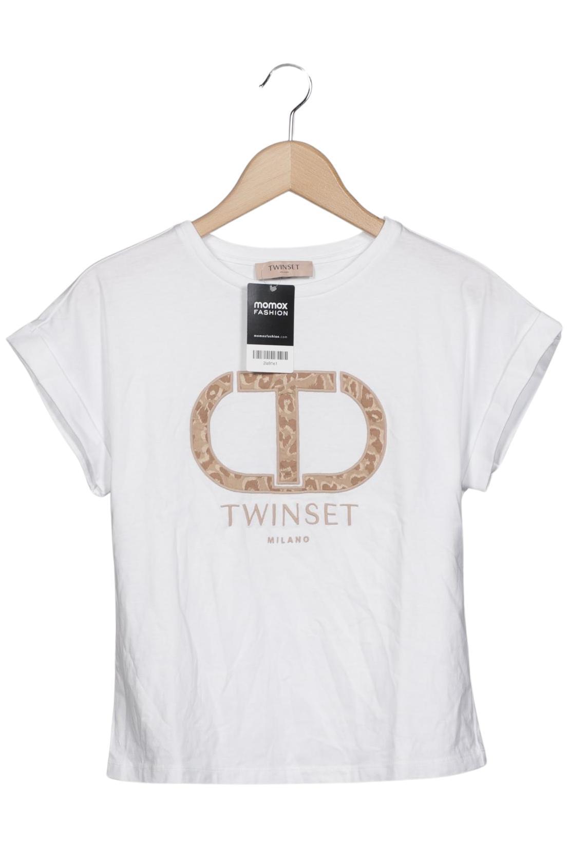 

Twinset Damen T-Shirt, weiß, Gr. 34