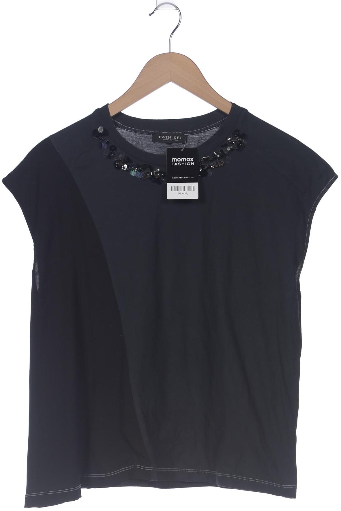 

Twinset Damen T-Shirt, schwarz, Gr. 38