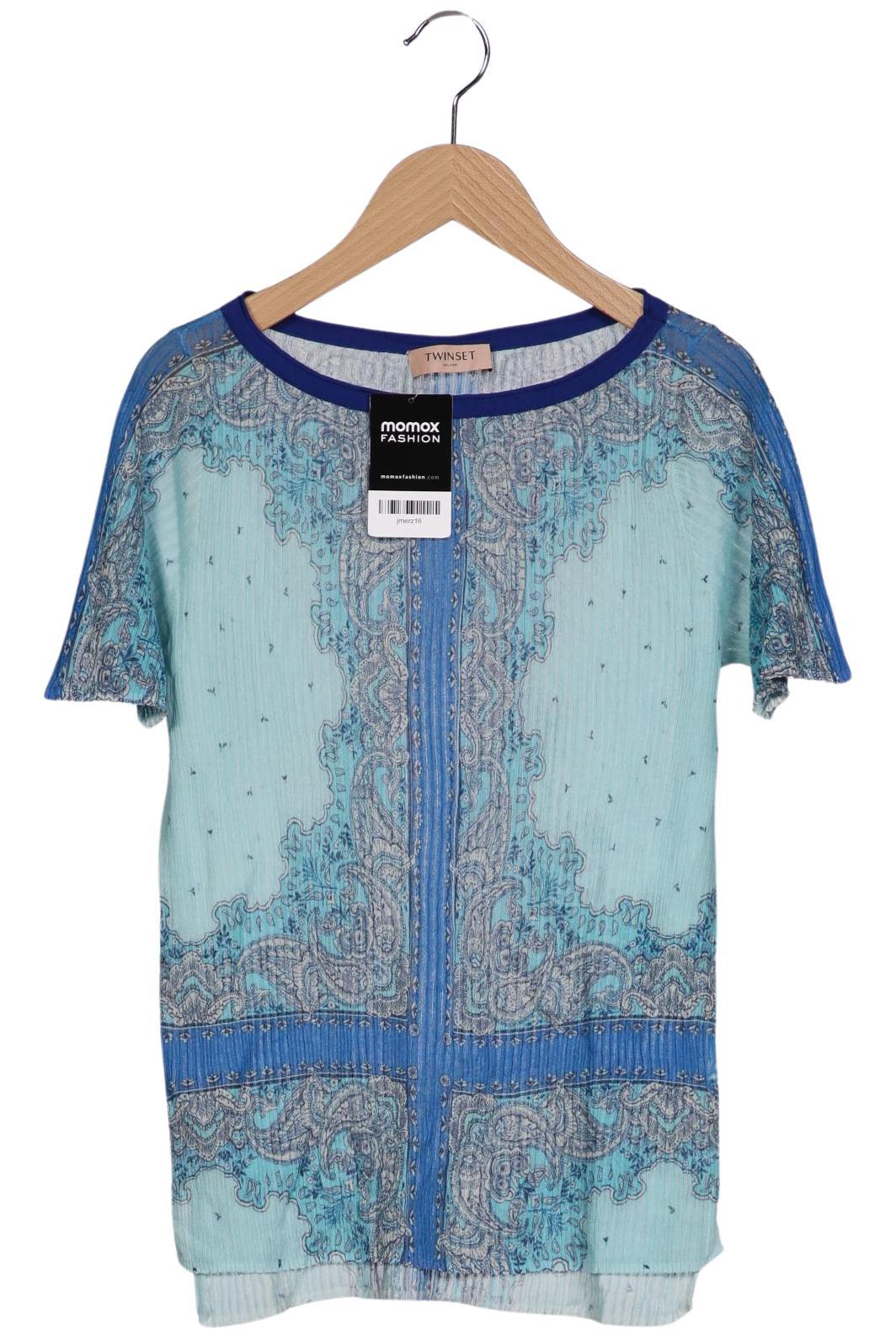 

Twinset Damen T-Shirt, blau, Gr. 34