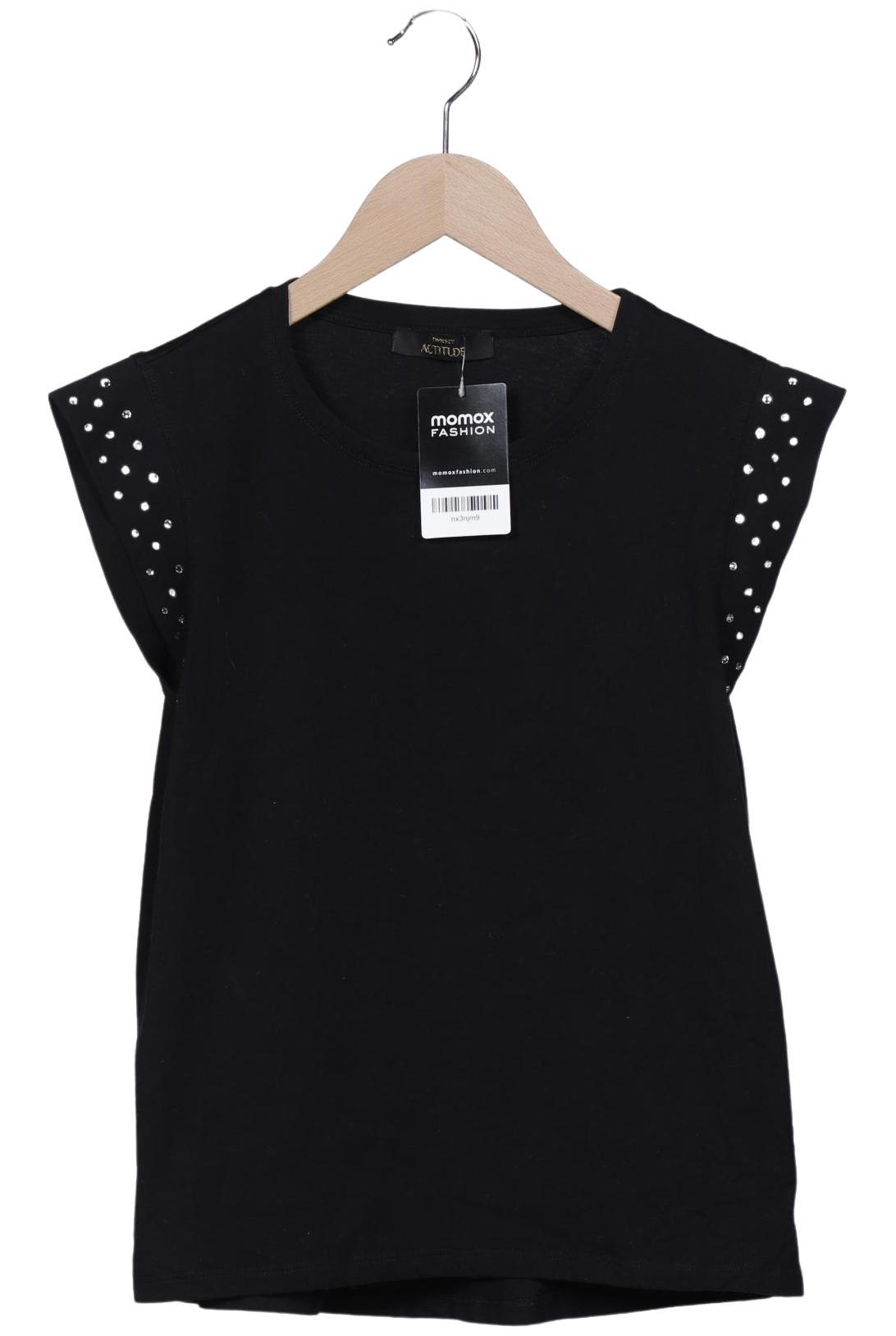 

Twinset Damen T-Shirt, schwarz, Gr. 34