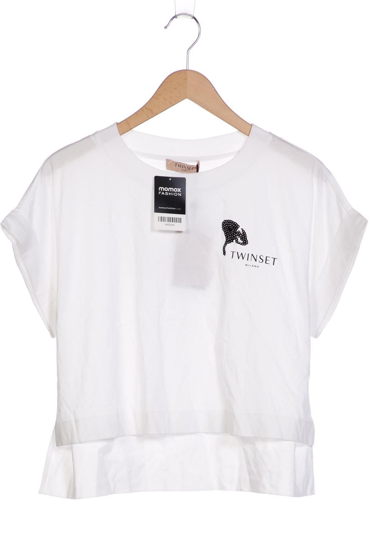 

Twinset Damen T-Shirt, weiß, Gr. 42